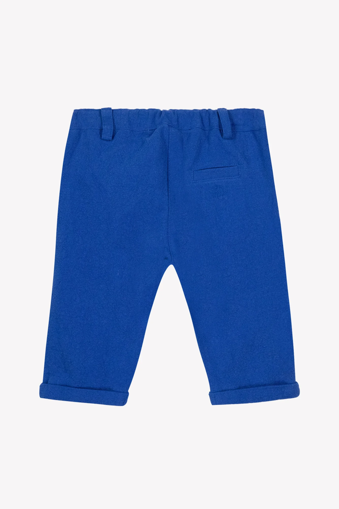 Pantalon - Bleu coton lin - Image 5