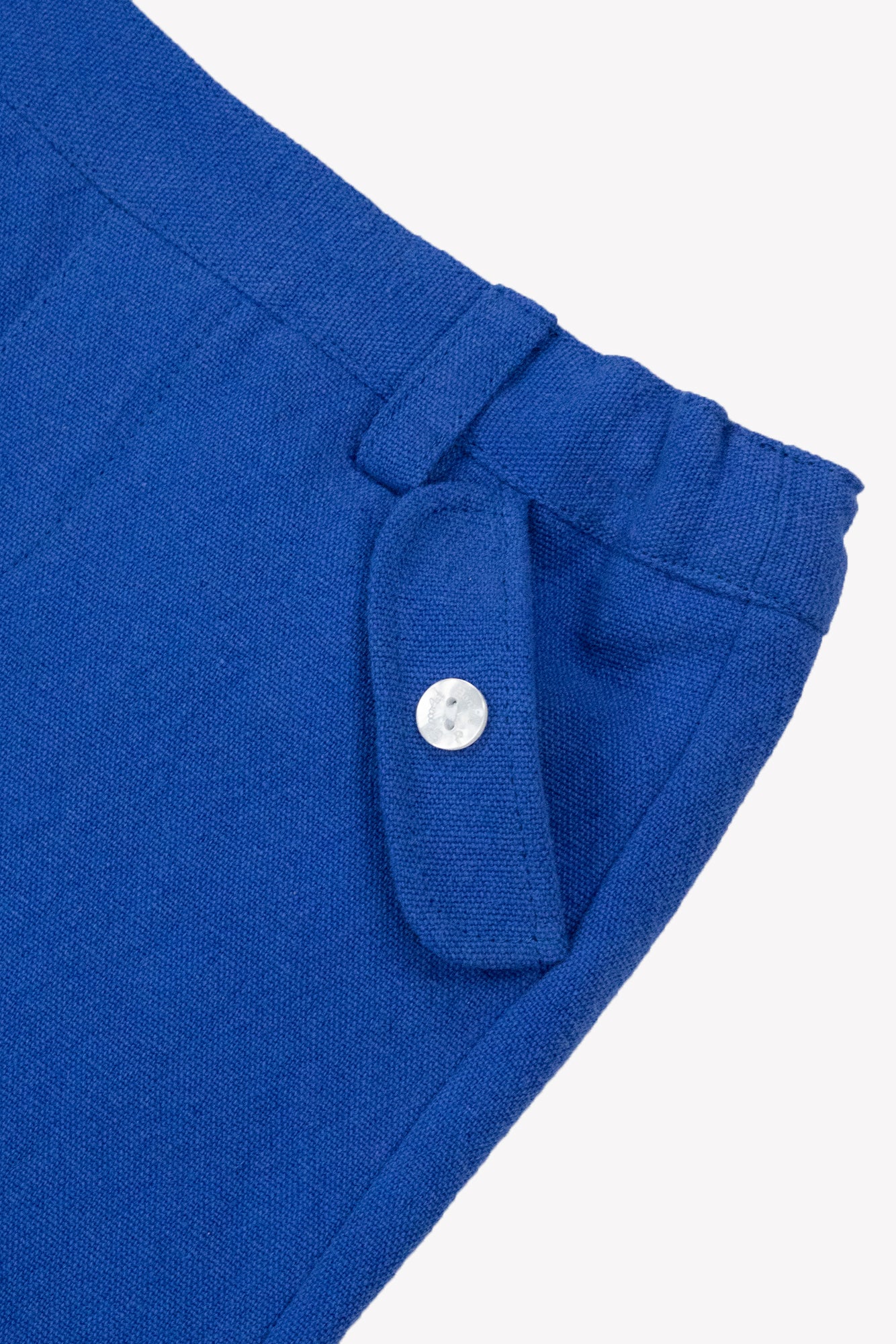 Pantalon - Bleu coton lin - Image 6