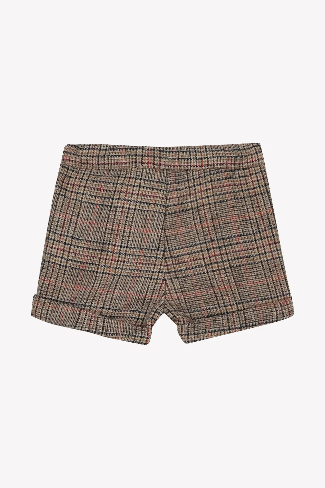 Short - Brun laine motif carreaux - Image 5