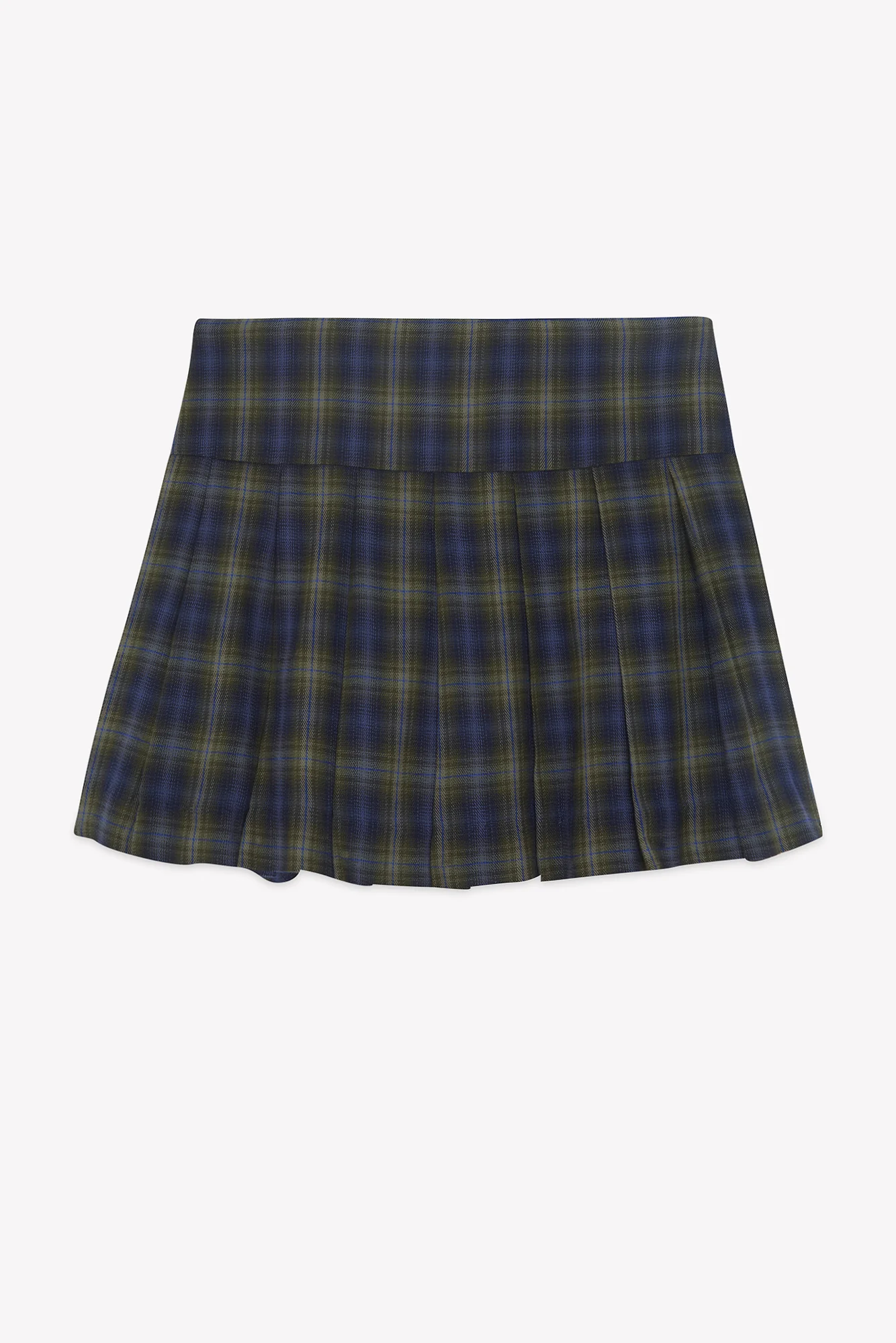 Jupe - Marine coton motif tartan - Image 5