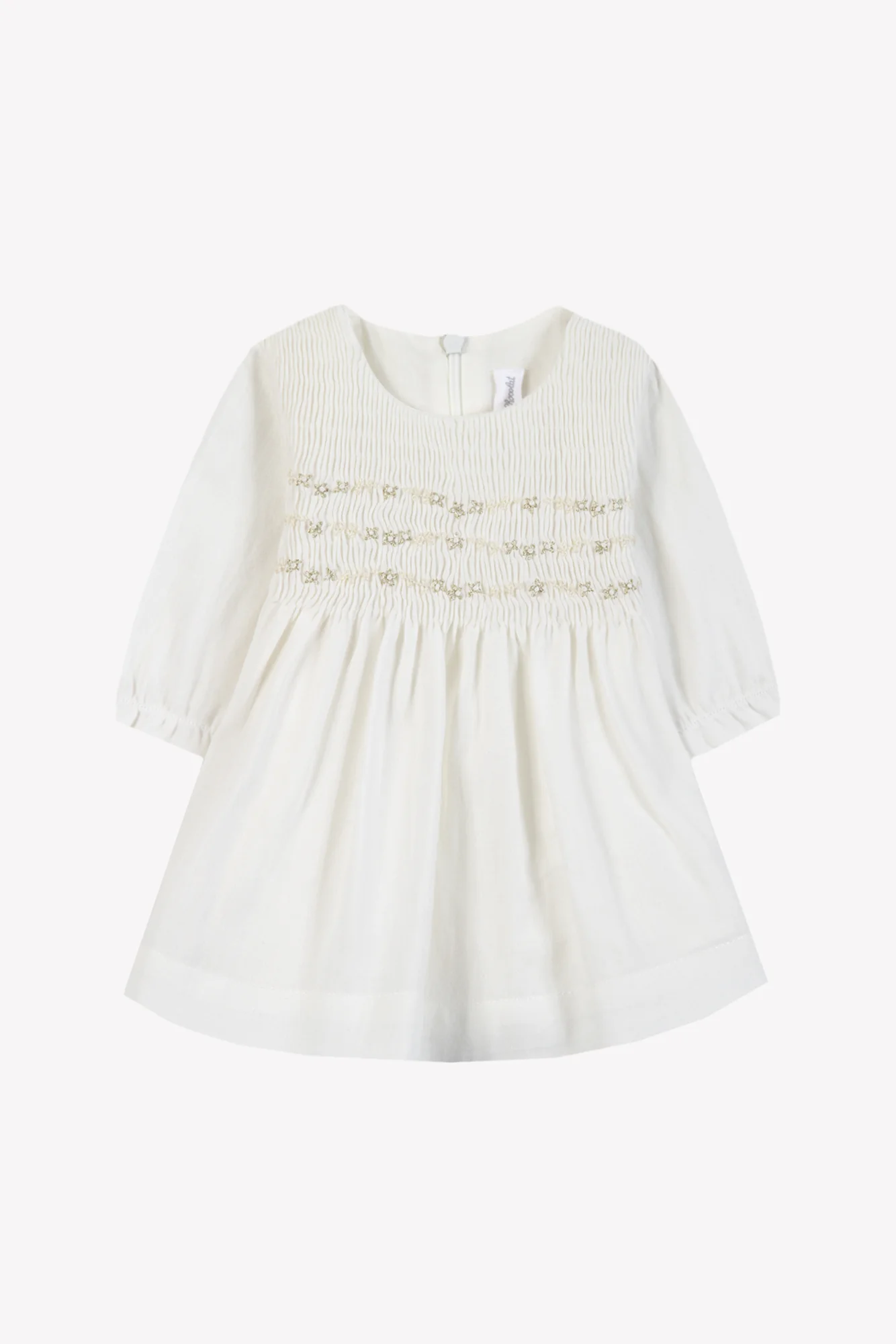 Robe - Ecru coton col rond