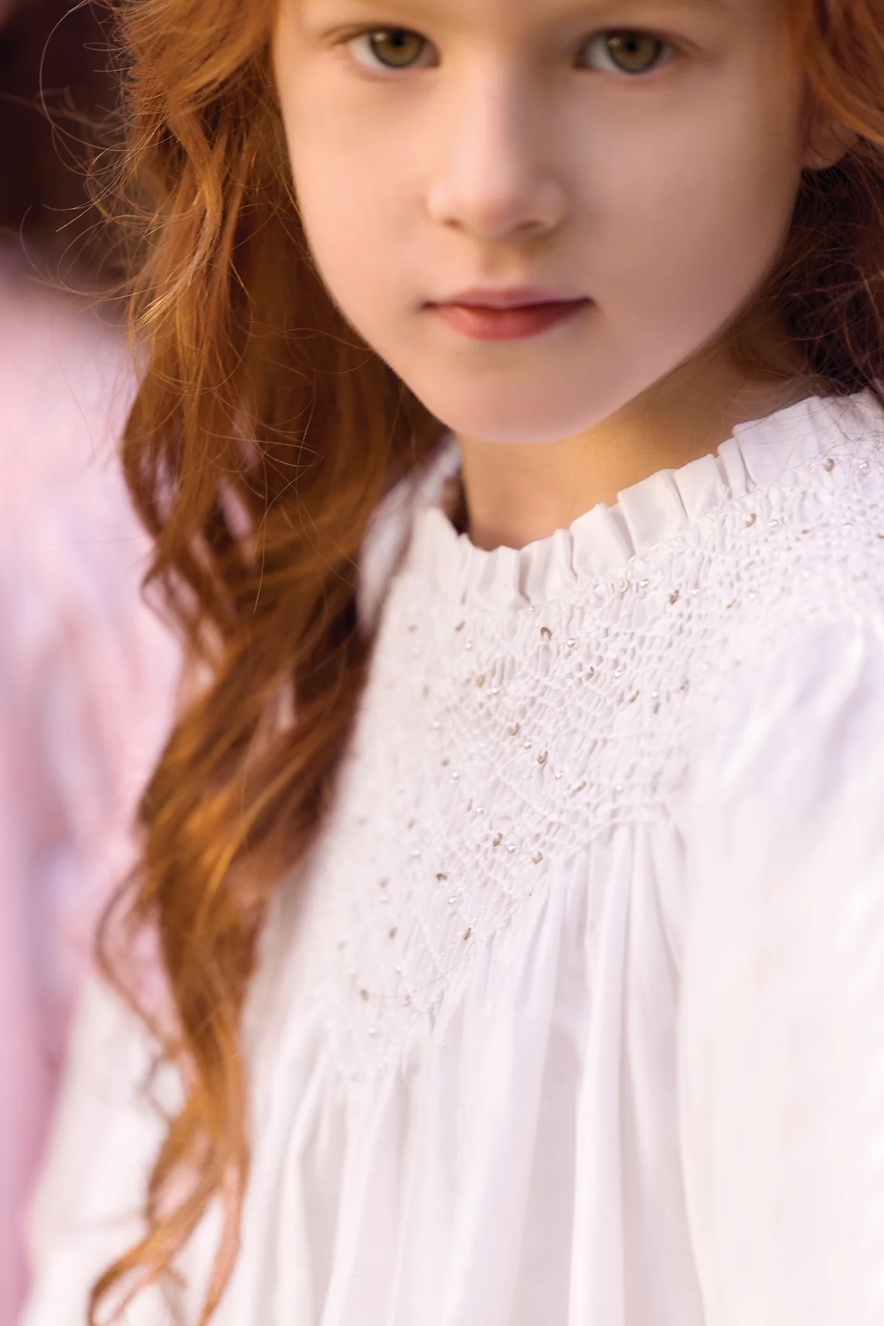 Robe - Ecru soie perles - Image 2