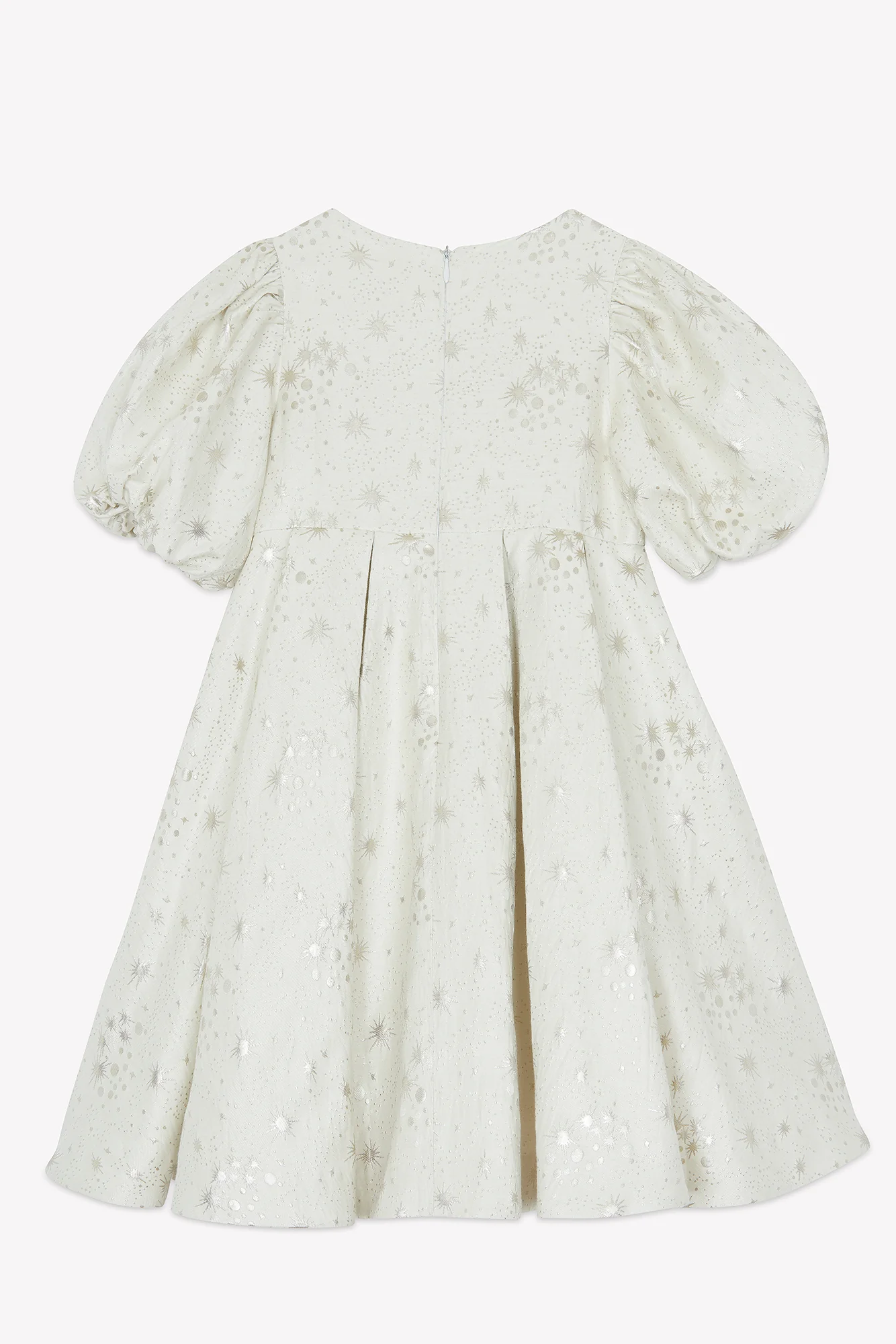 Robe - Ecru col rond jacquard étoiles - Image 7