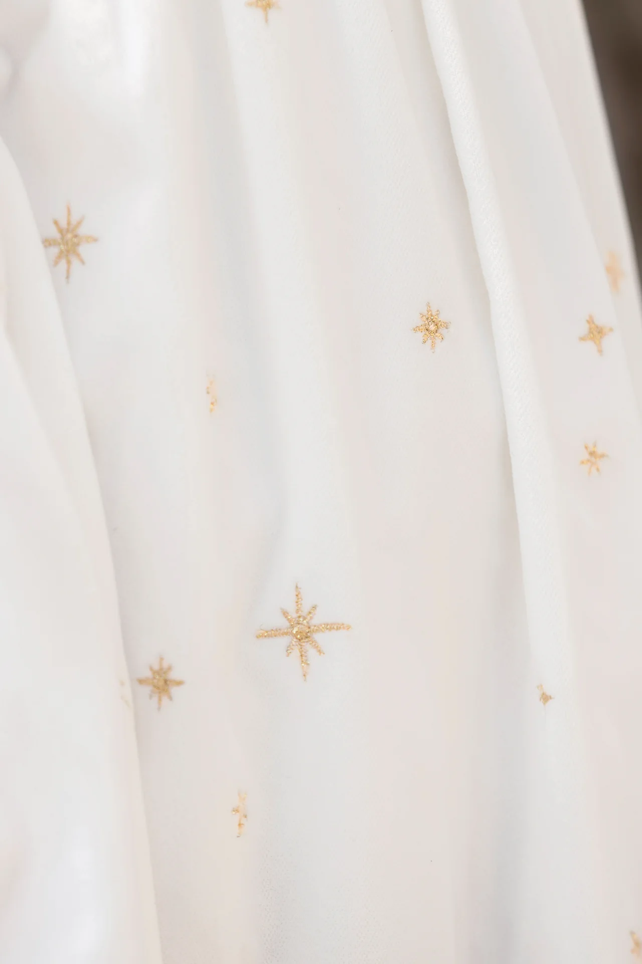 Robe - Ecru col rond velours étoiles - Image 4