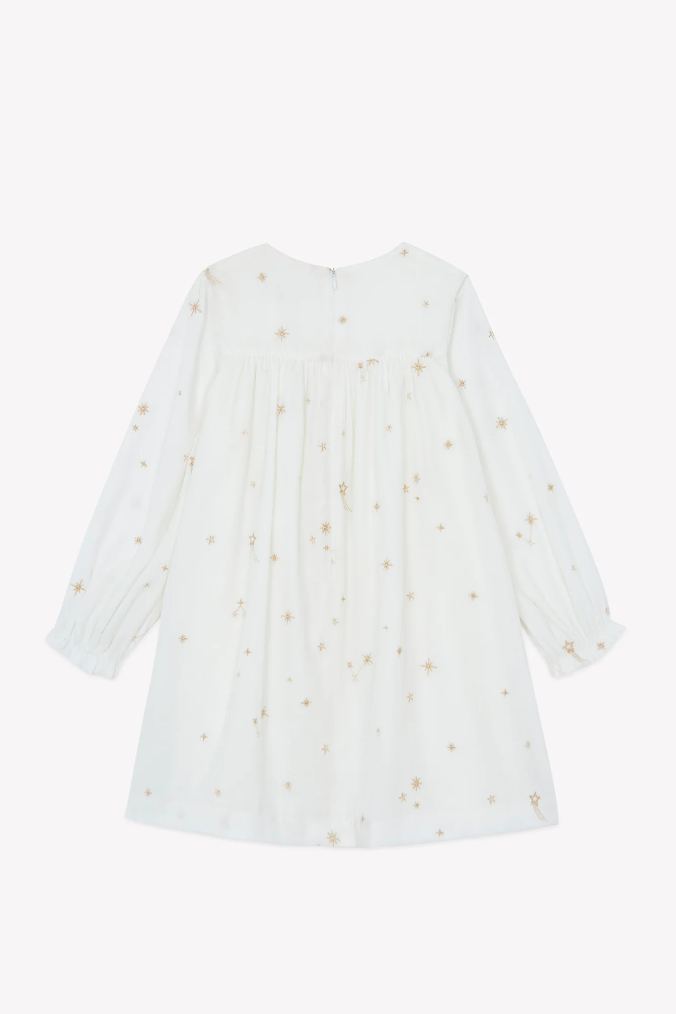 Robe - Ecru col rond velours étoiles - Image 6