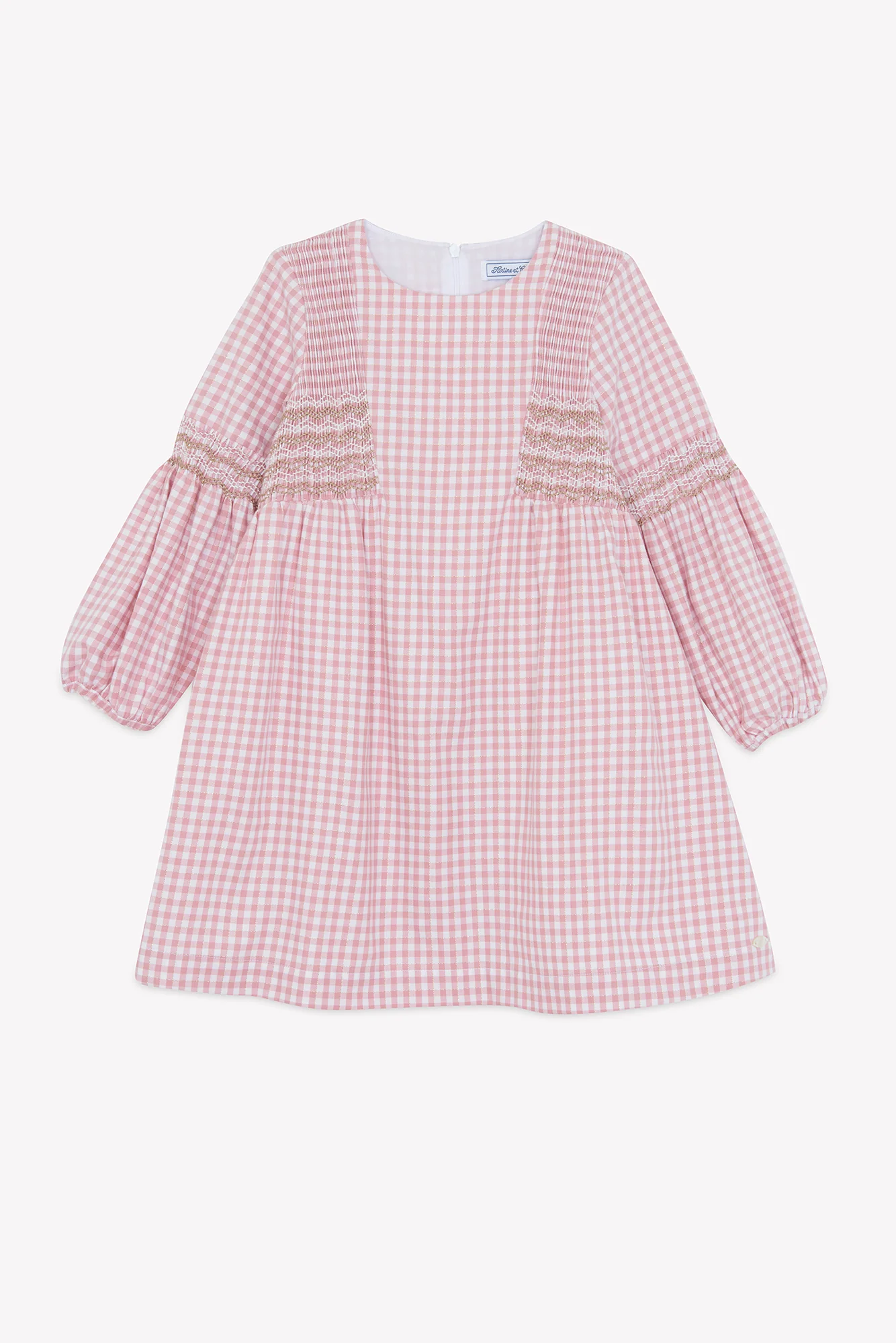 Robe - Blush coton col rond vichy - Image 4