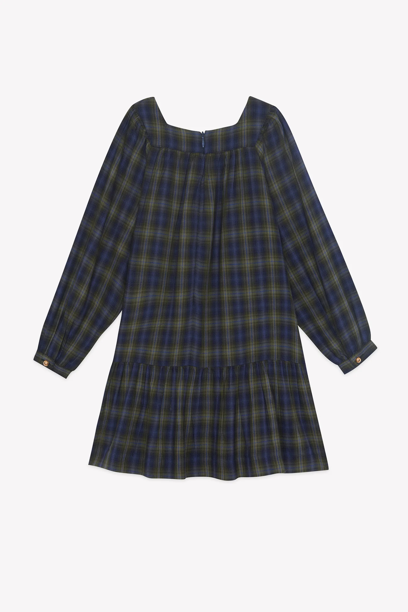 Robe - Marine coton carreaux - Image 6