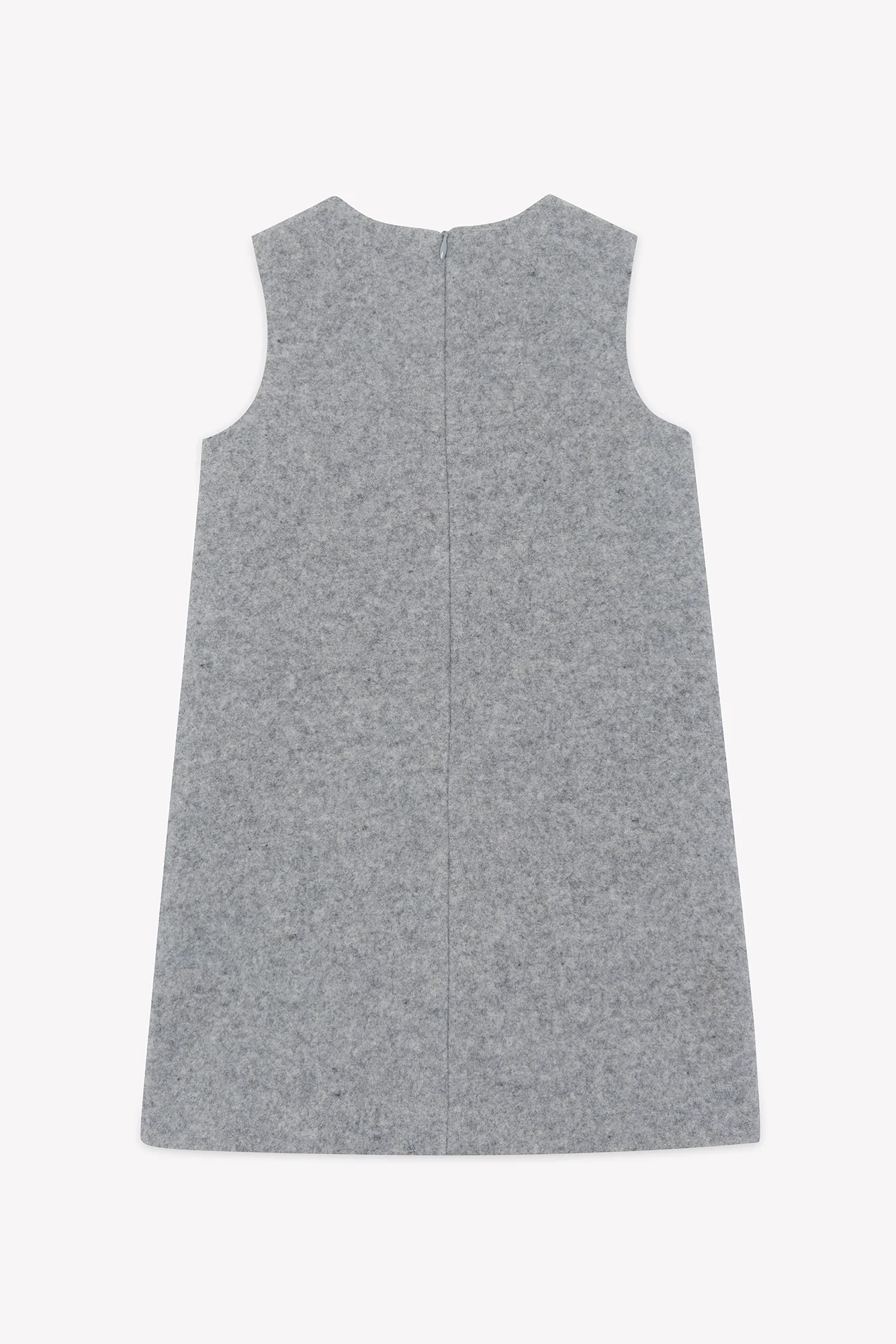 Robe - Gris chiné laine flocons - Image 6
