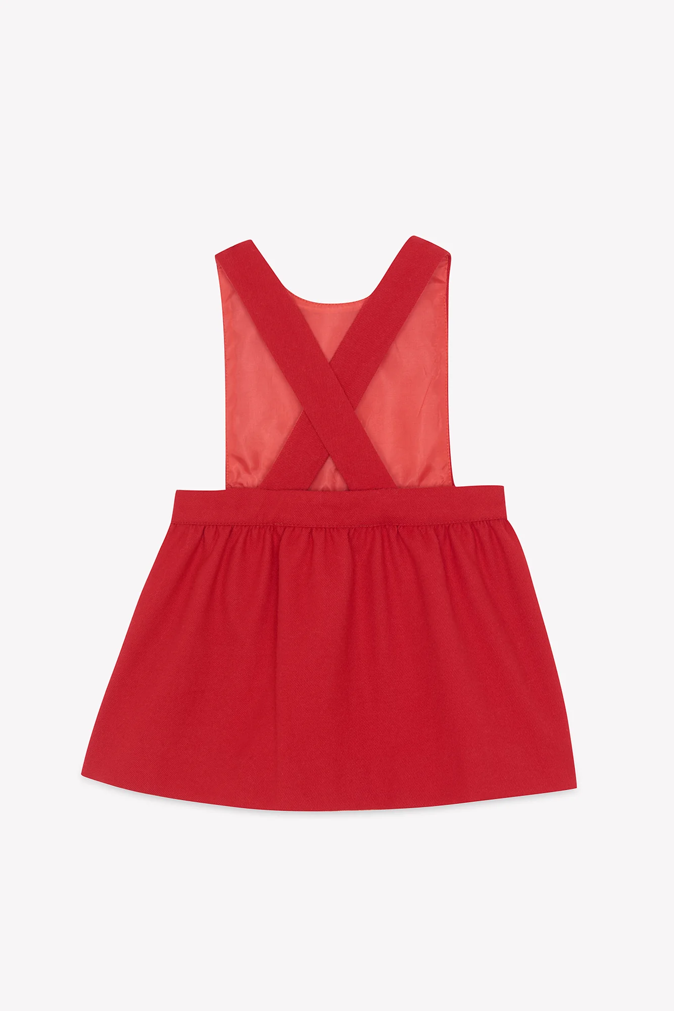 Robe - Cerise broderies fleurs - Image 5