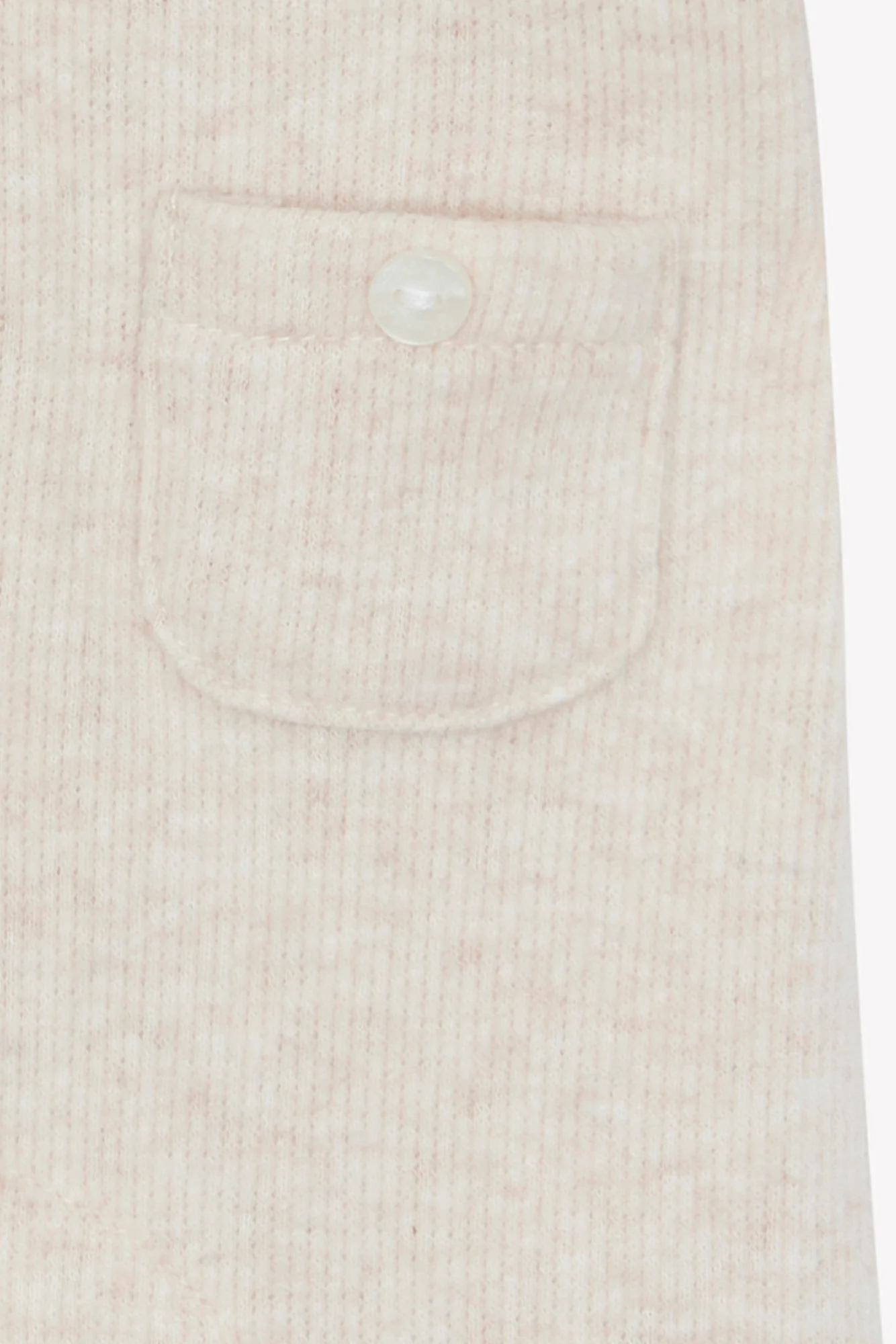 Combinaison longue - Beige chiné coton col Claudine - Image 3