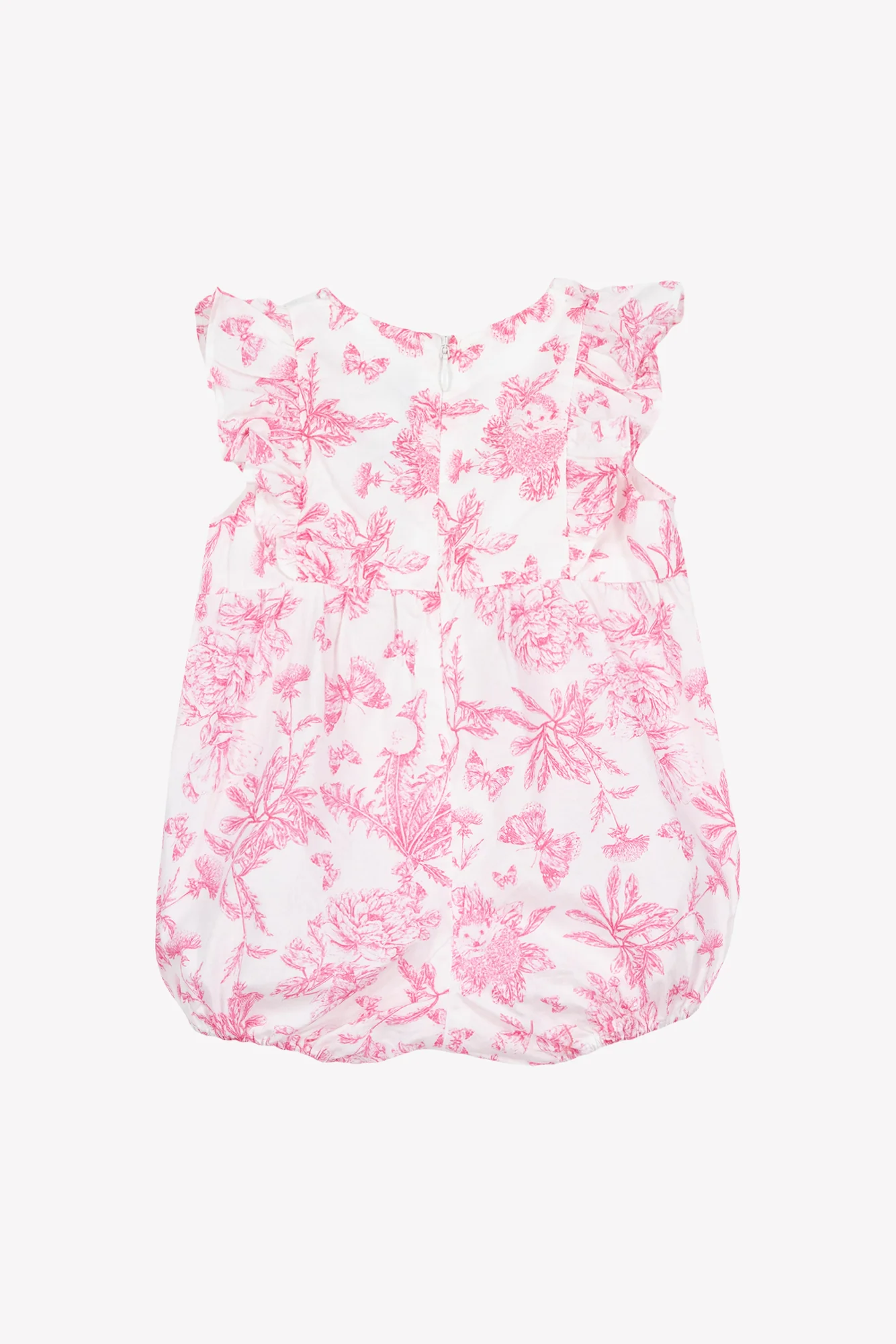 Combinaison courte - Rose coton imprimé inspiration toile de jouy - Image 5