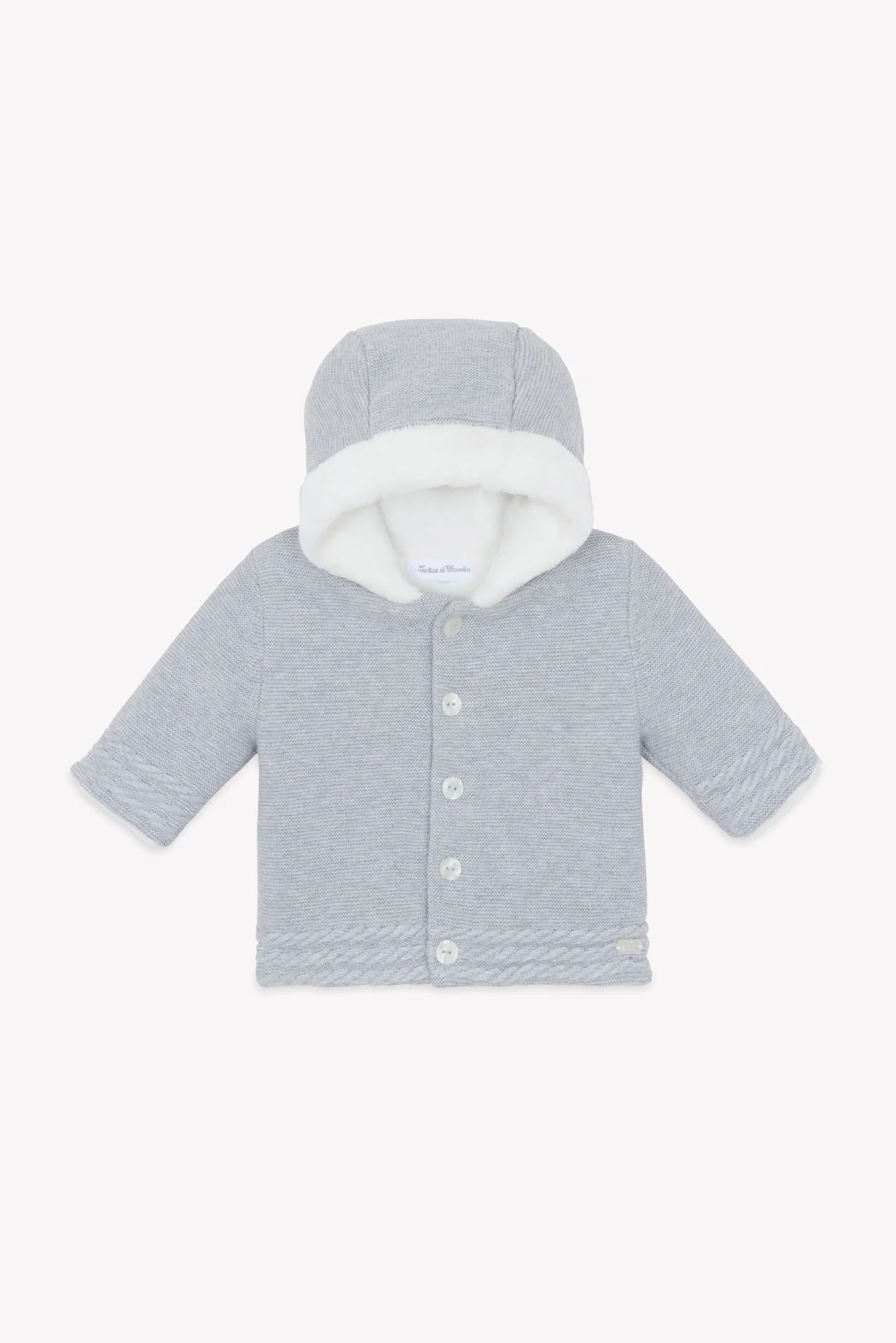 Manteau - Gris chiné tressé