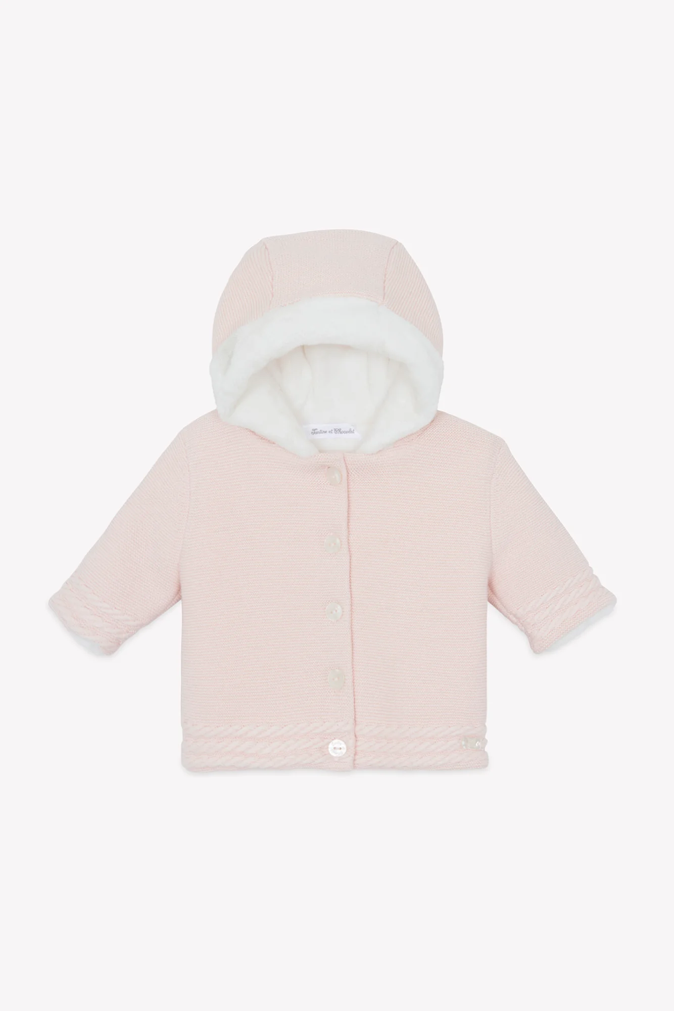Manteau - Rose tressé