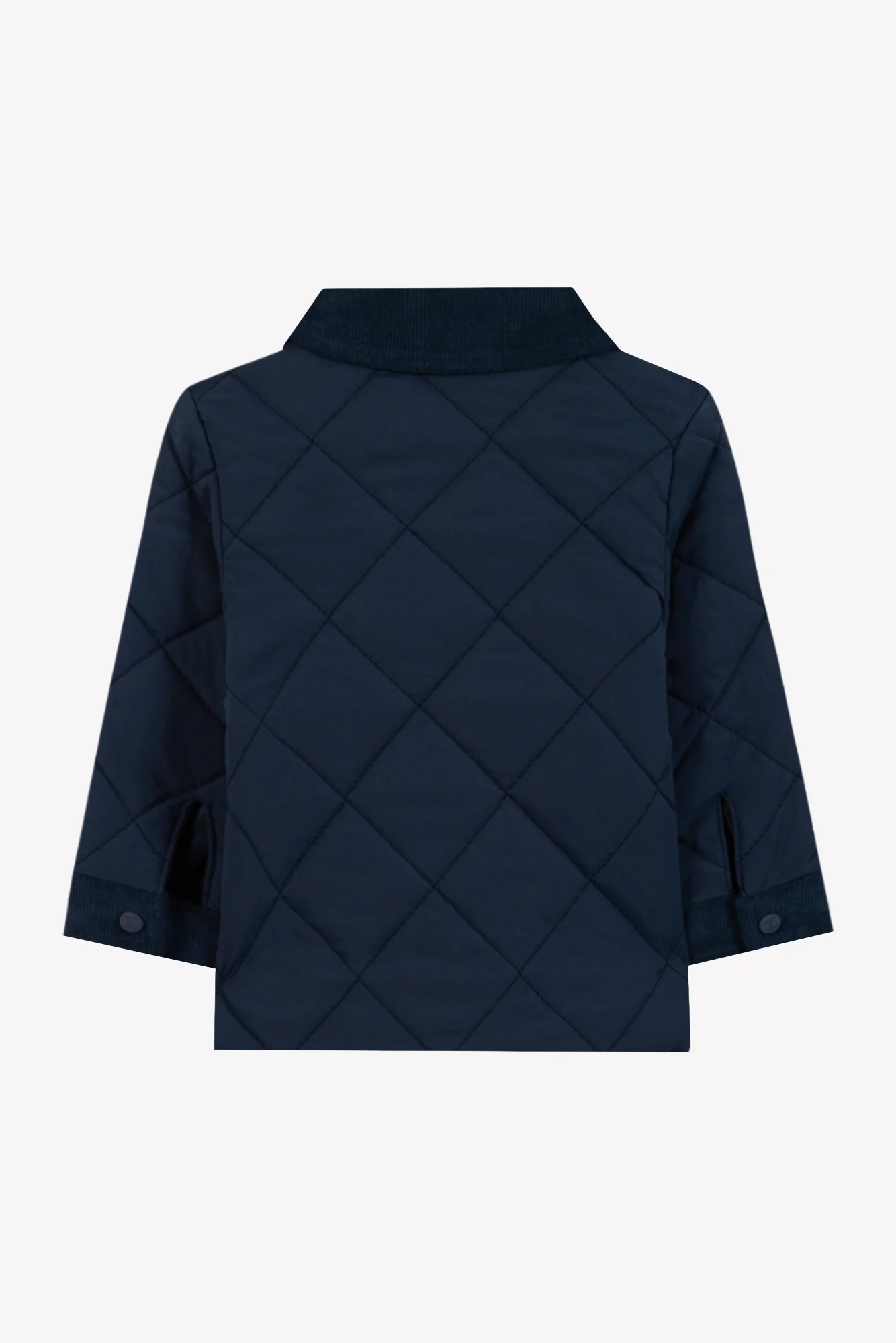 Manteau - Marine coton col pointu matelassé - Image 5