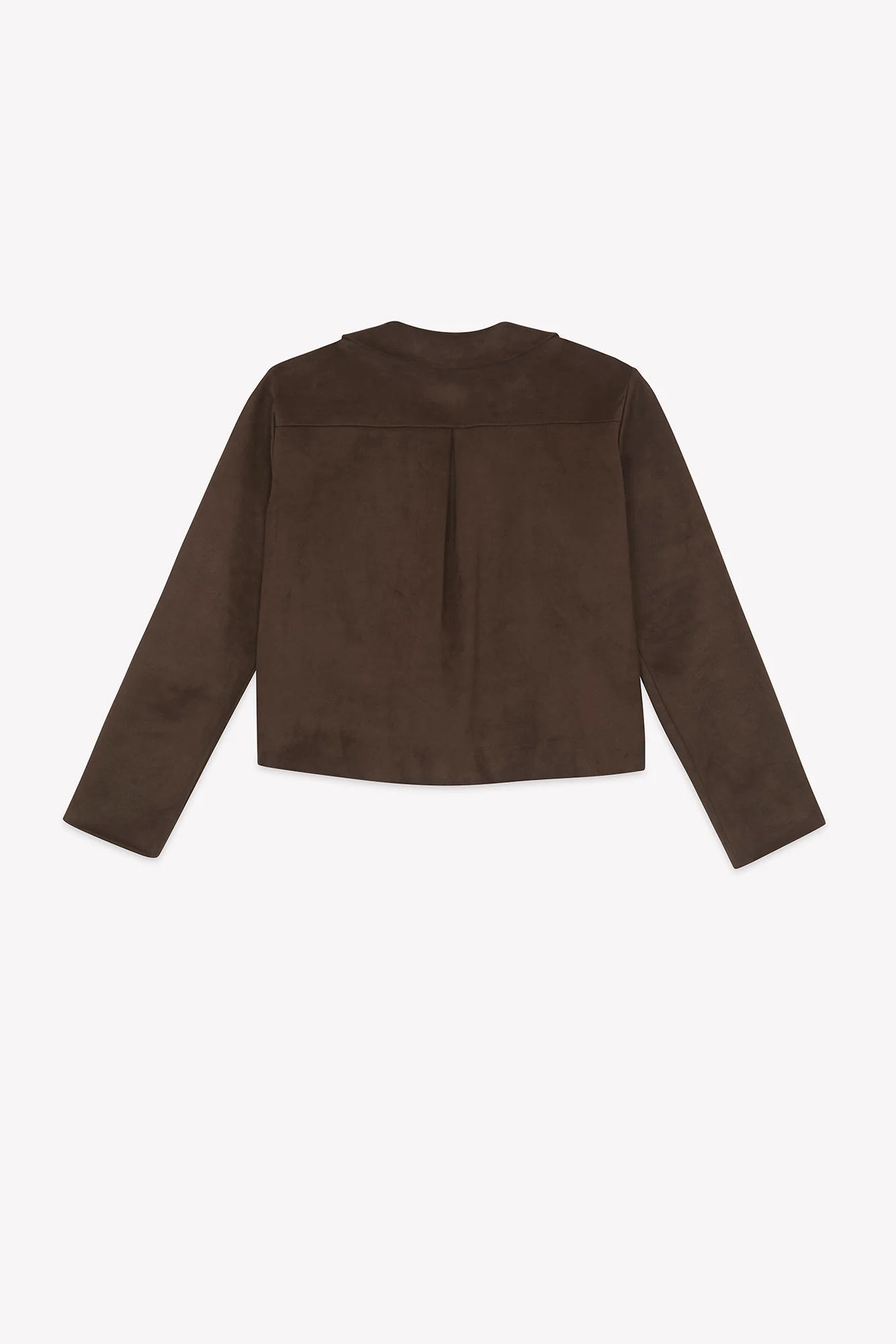Veste - Brun col claudine col claudine - Image 7