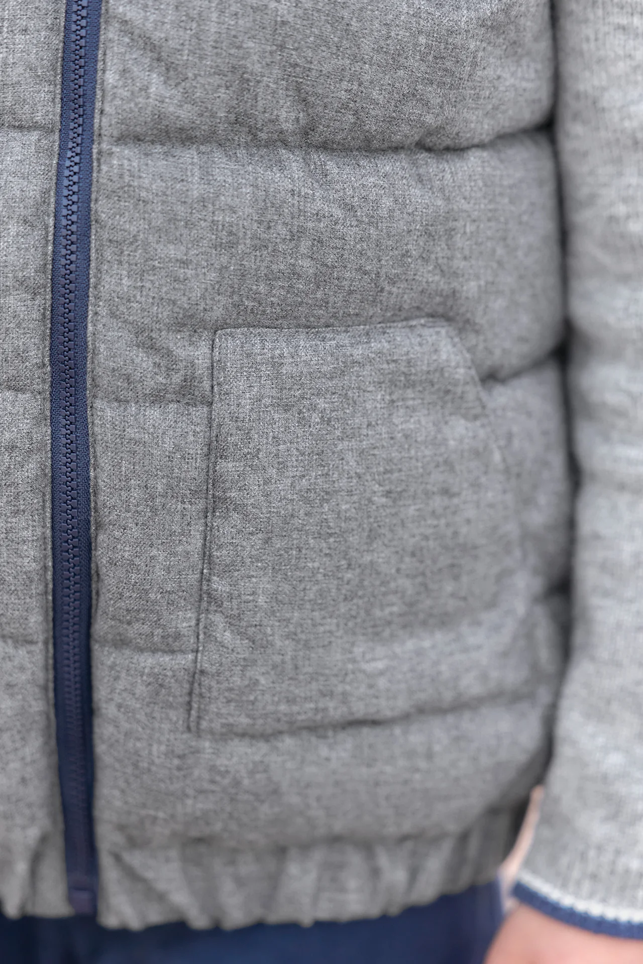 Doudoune sans manches - Gris chiné - Image 3