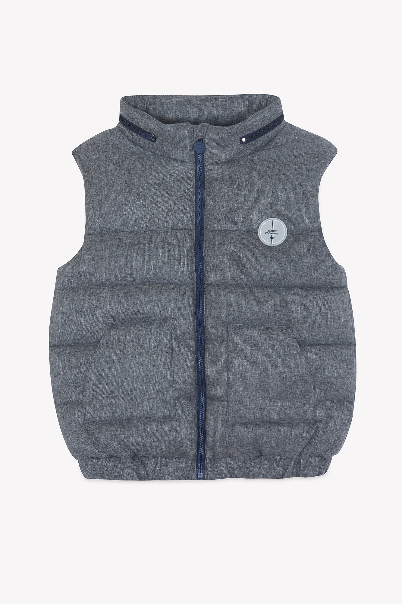 Doudoune sans manches - Gris chiné - Image 5