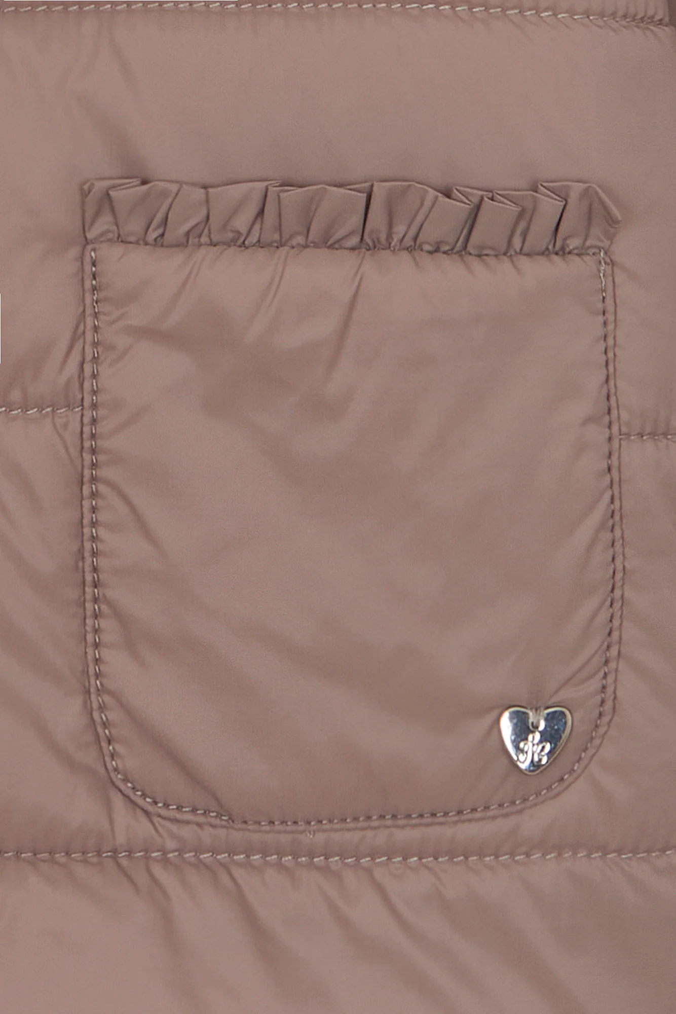 Manteau - Beige moyen col claudine matelassé festonné - Image 6