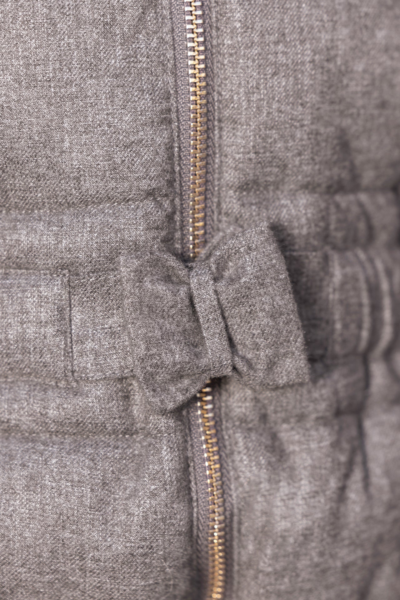 Manteau - Gris chiné capuche imitation fourrure - Image 6