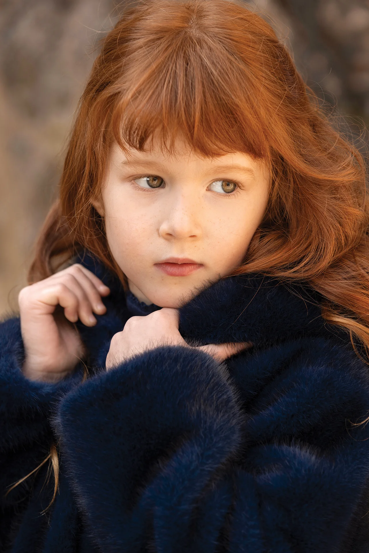 Manteau - Marine imitation fourrure - Image 2