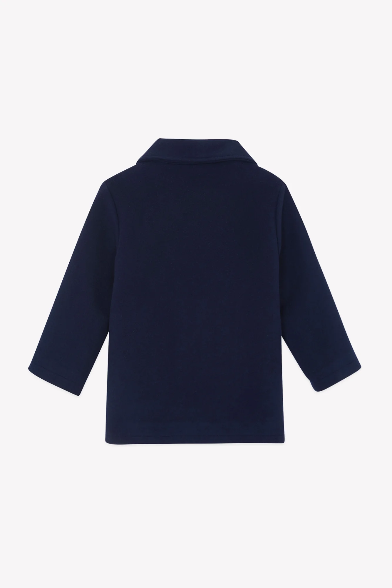 Manteau - Marine laine boutons - Image 5