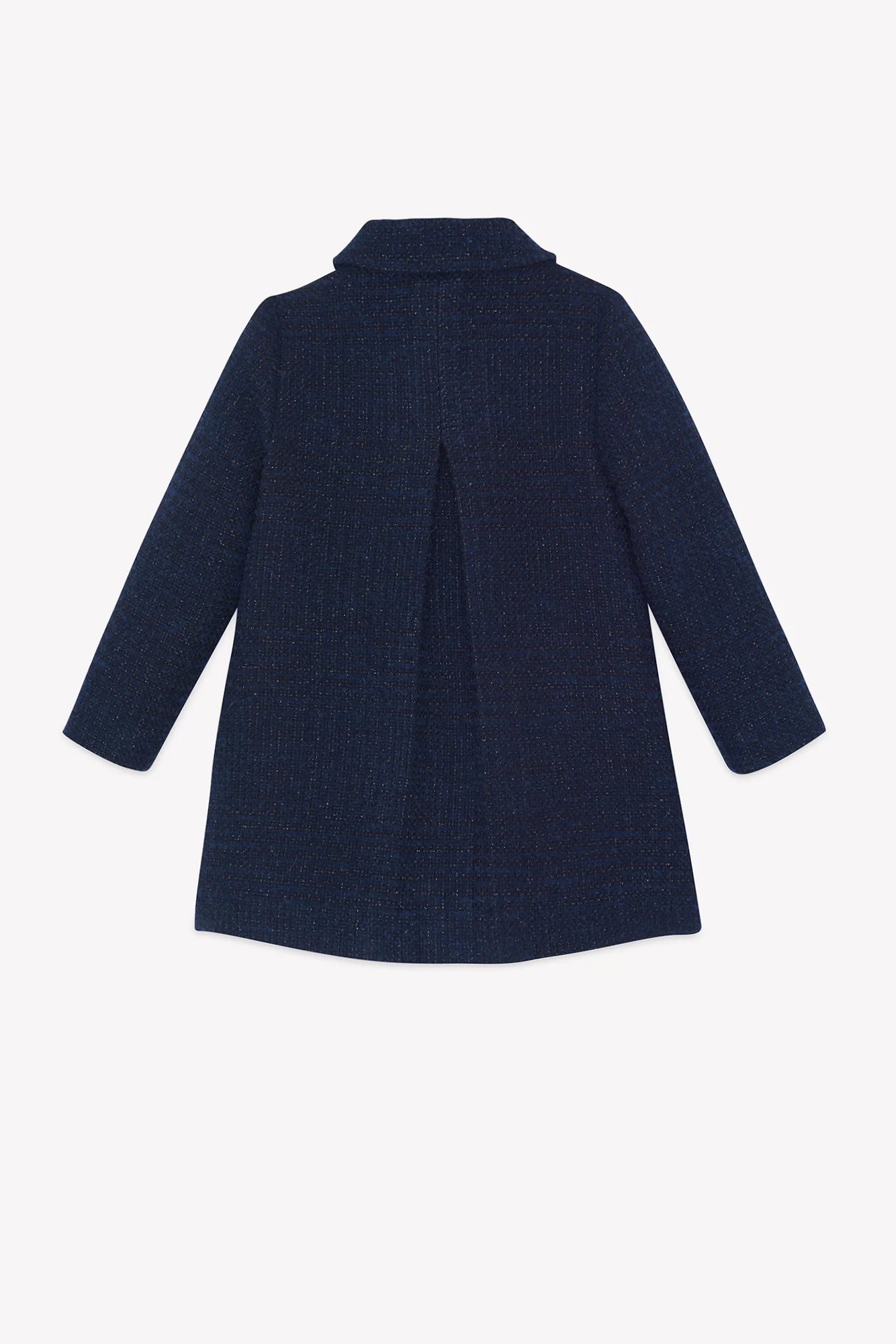Manteau - Marine tweed col claudine - Image 6