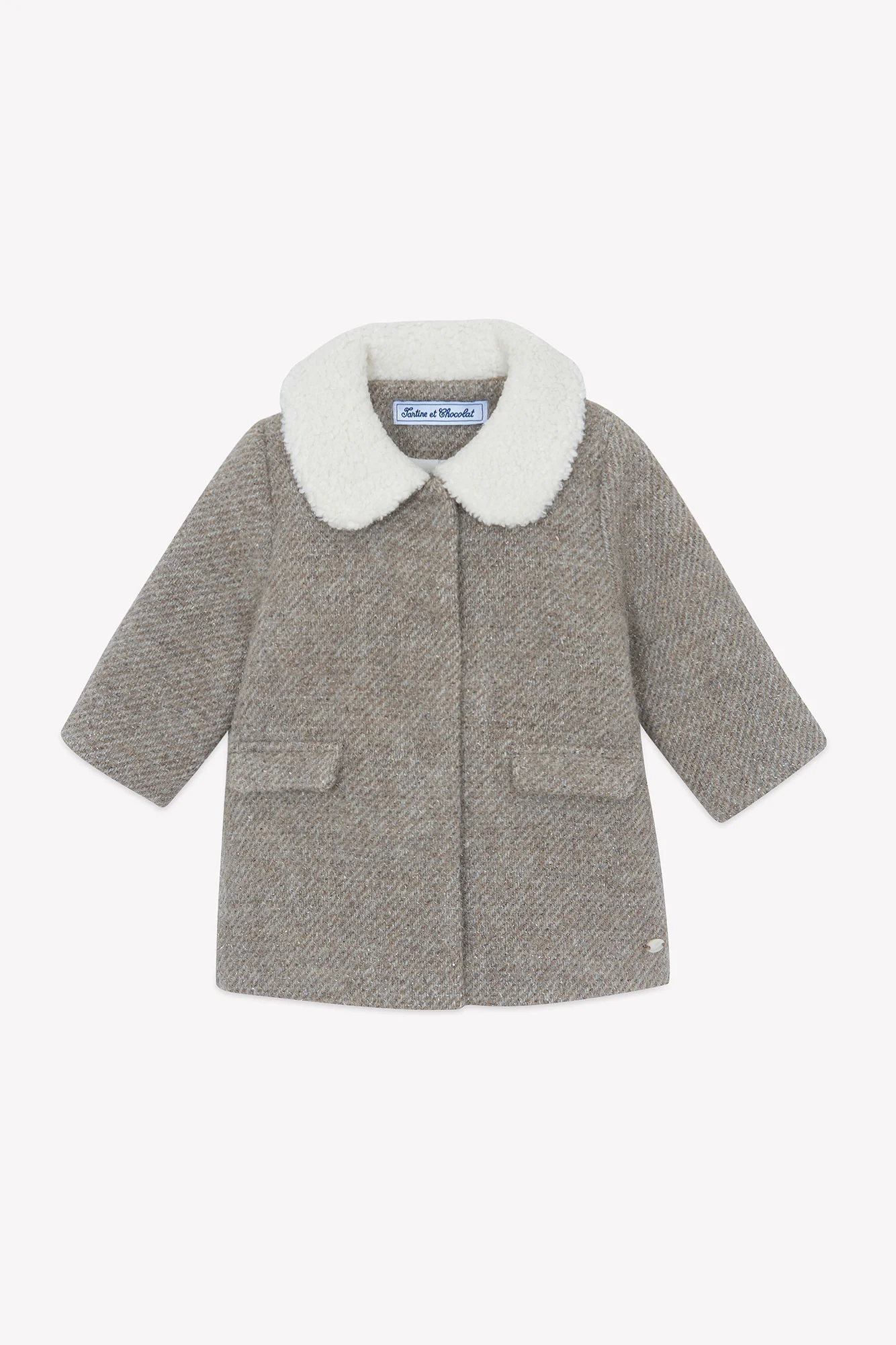 Manteaux - Beige moyen col imitation fourrure - Image 3