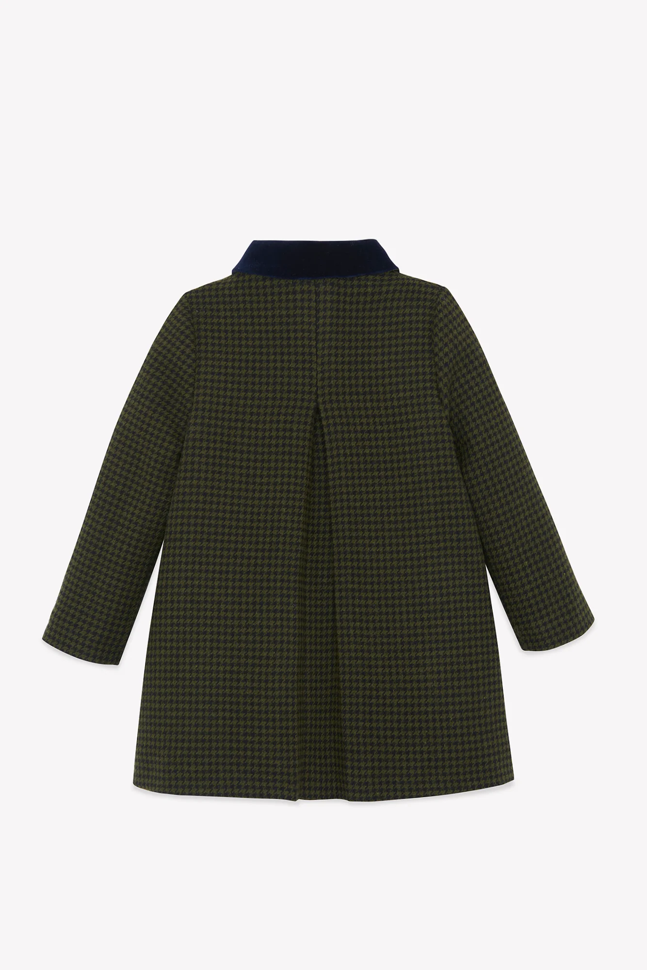 Manteau - Olive laine pied de poule - Image 6