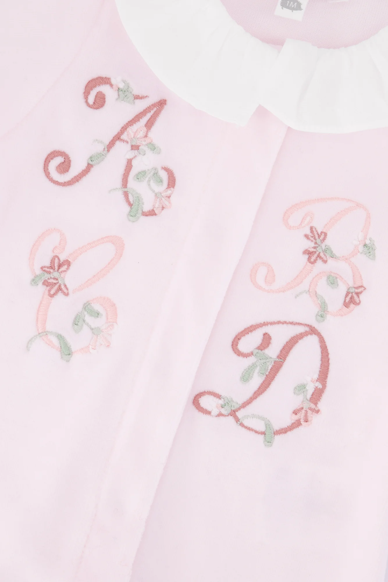 Pyjama - Rose pâle velours brodé - Image 3