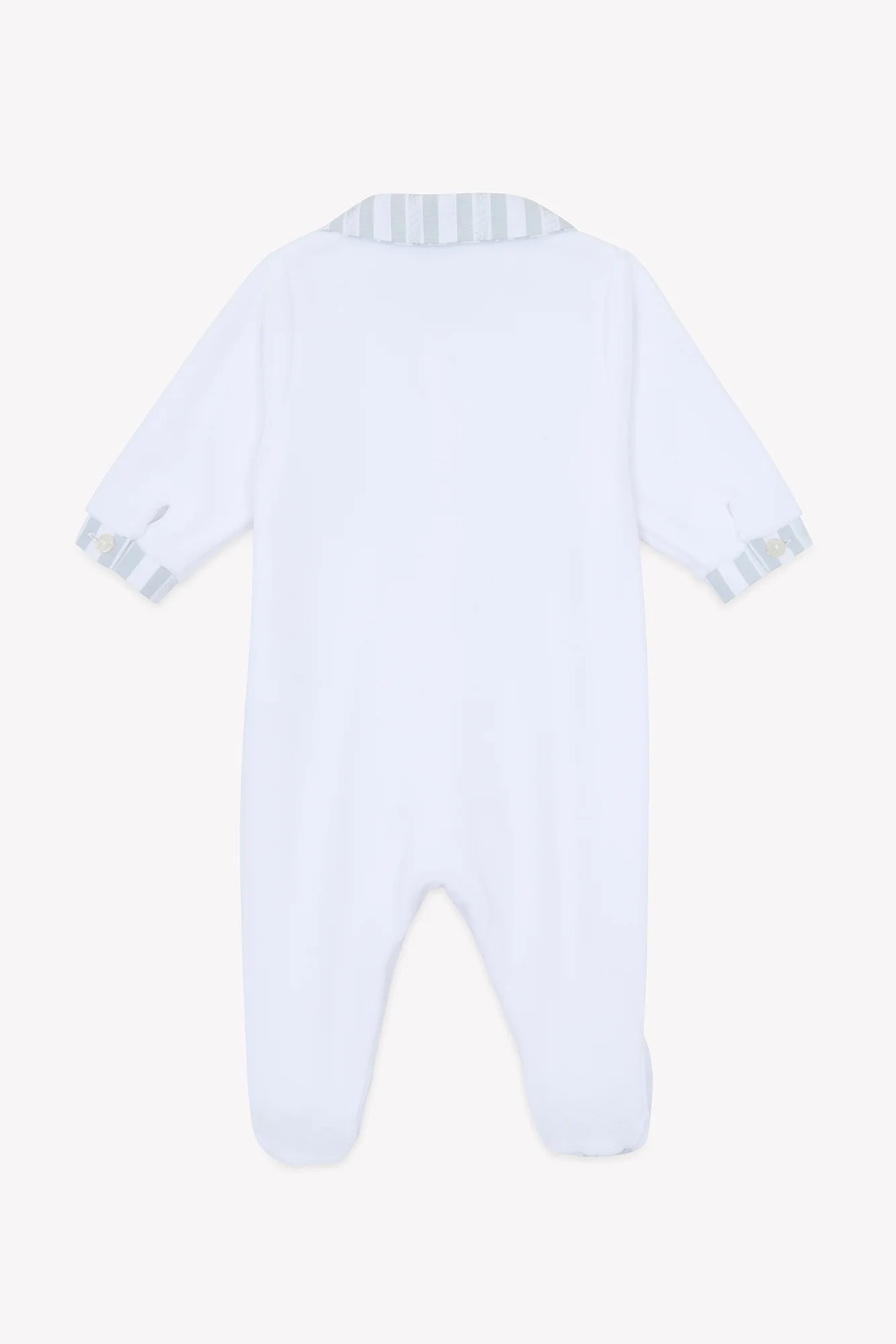 Pyjama - Gris chiné velours rayures grises - Image 2