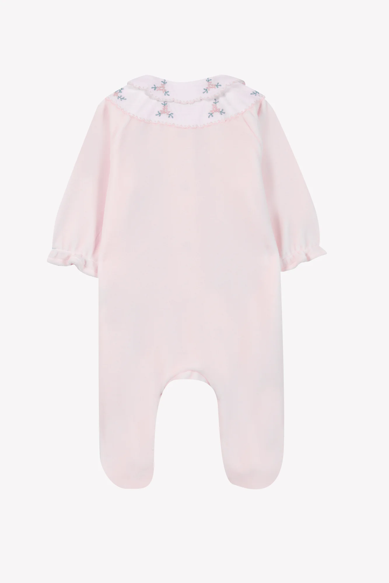 Pyjama - Rose pâle velours broderie - Image 2