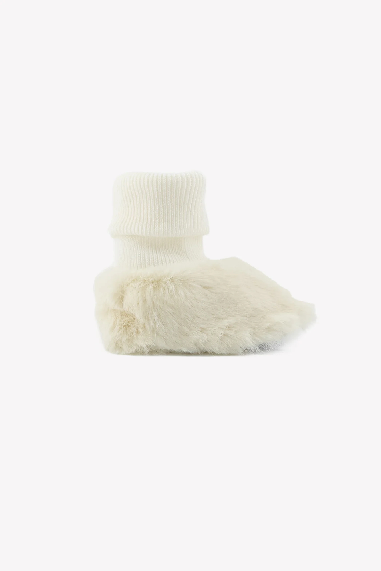 Chaussures - Ecru coton imitation fourrure - Image 2