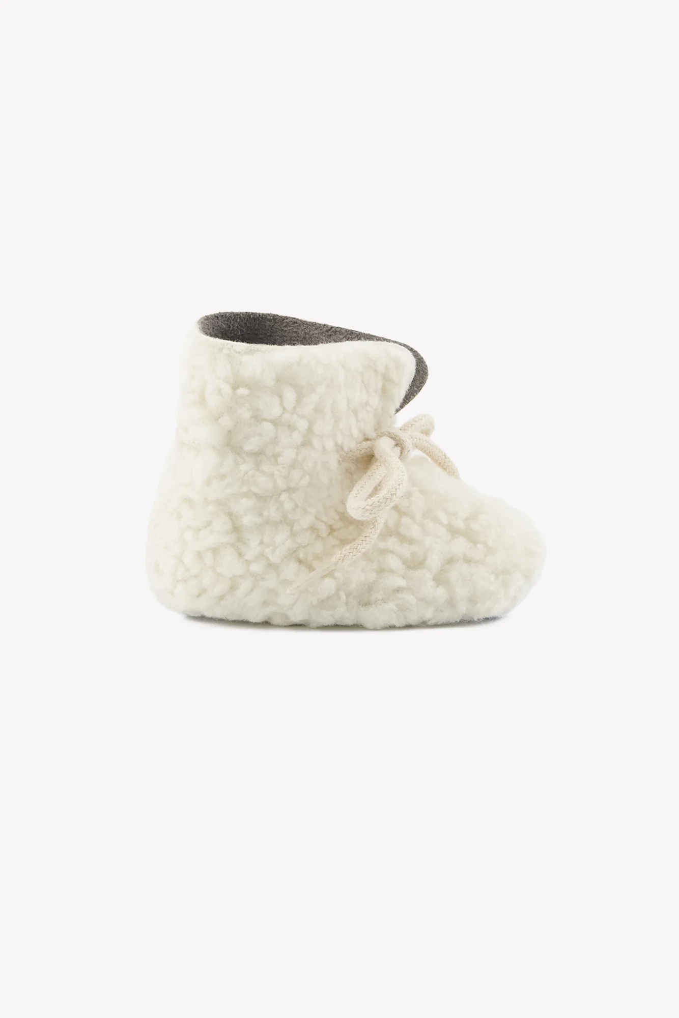Chaussures - Ecru coton imitation fourrure bouclée - Image 2