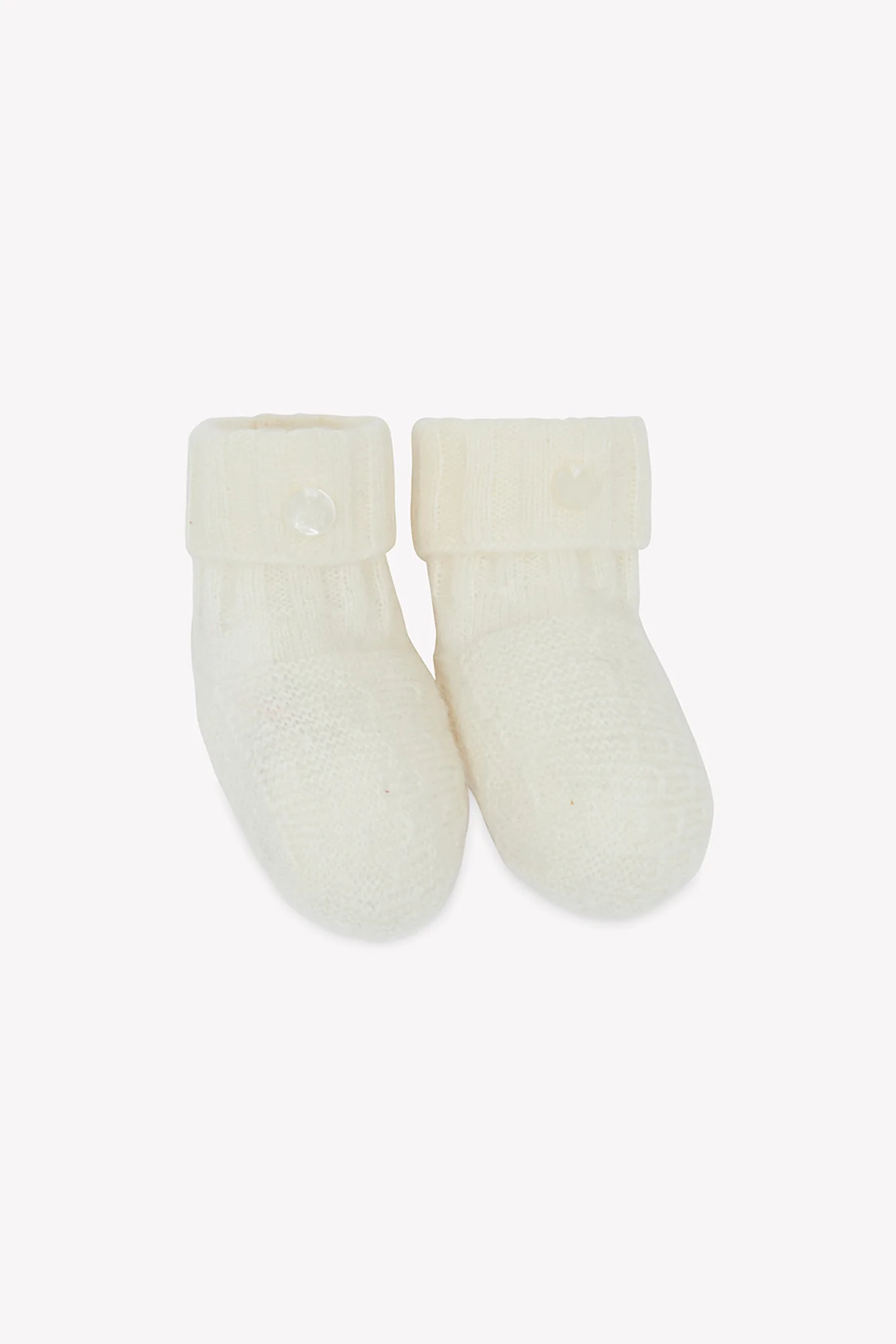 Chaussons - Ecru cachemire tricot