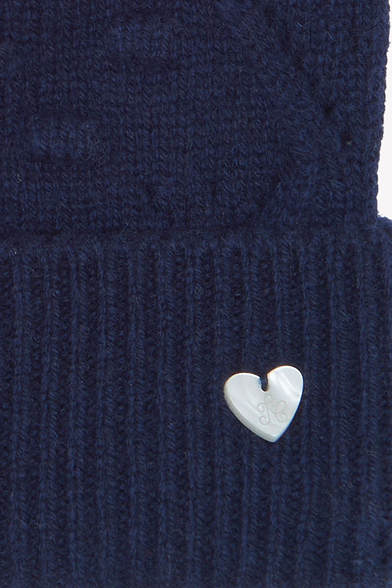 Bonnet - Marine laine maille tricot ajourée - Image 2