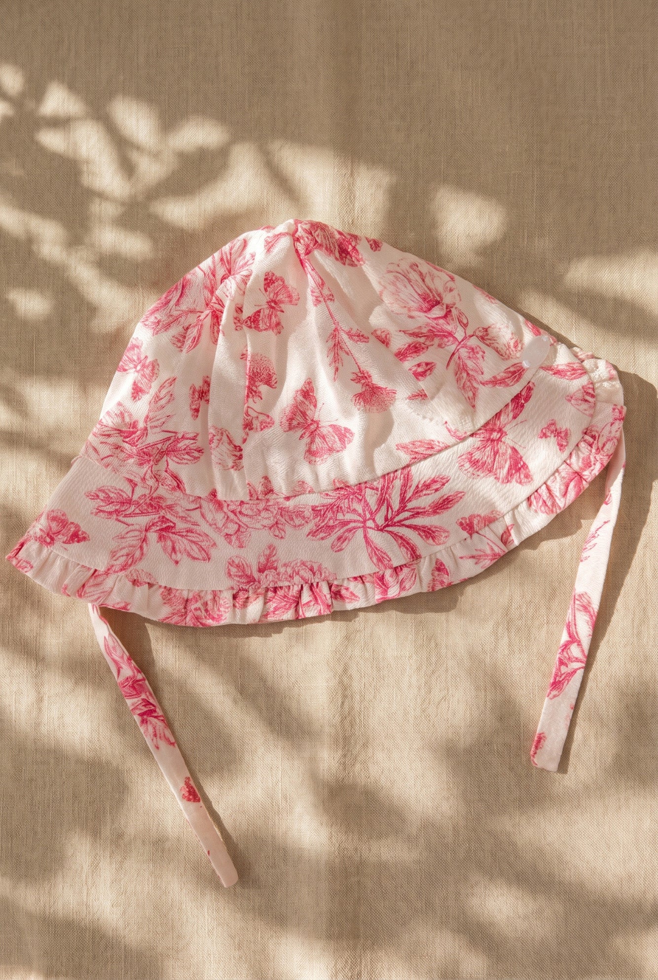 Bob - Rose coton imprimé inspiration toile de jouy - Image 3