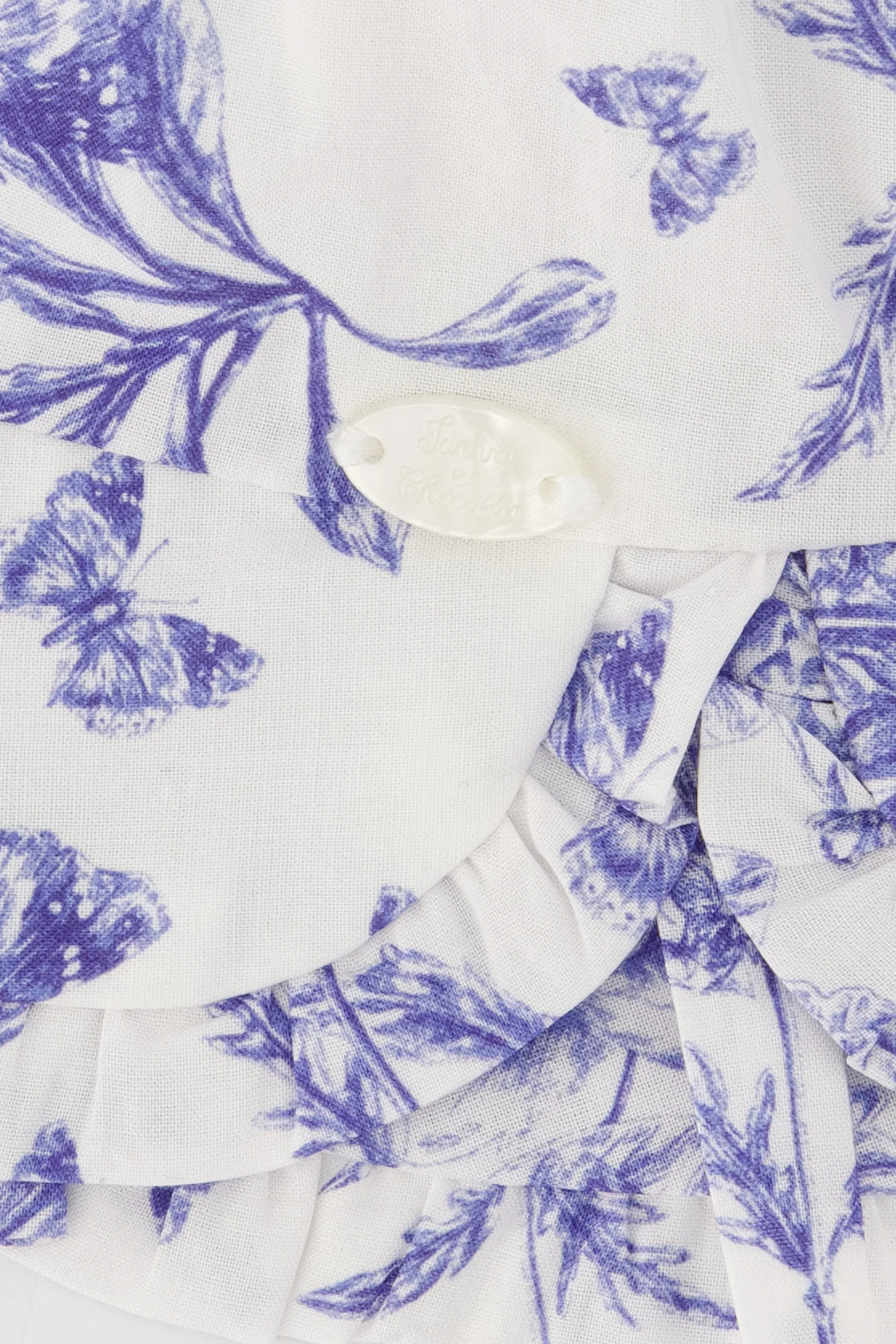 Bob - Bleu coton imprimé inspiration toile de jouy - Image 3