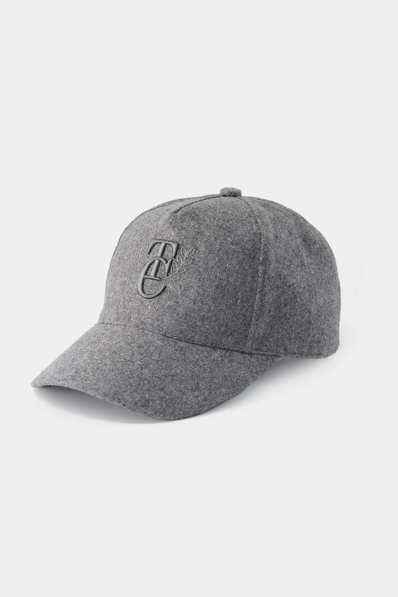 Casquette - Gris chiné laine broderie - Image 3