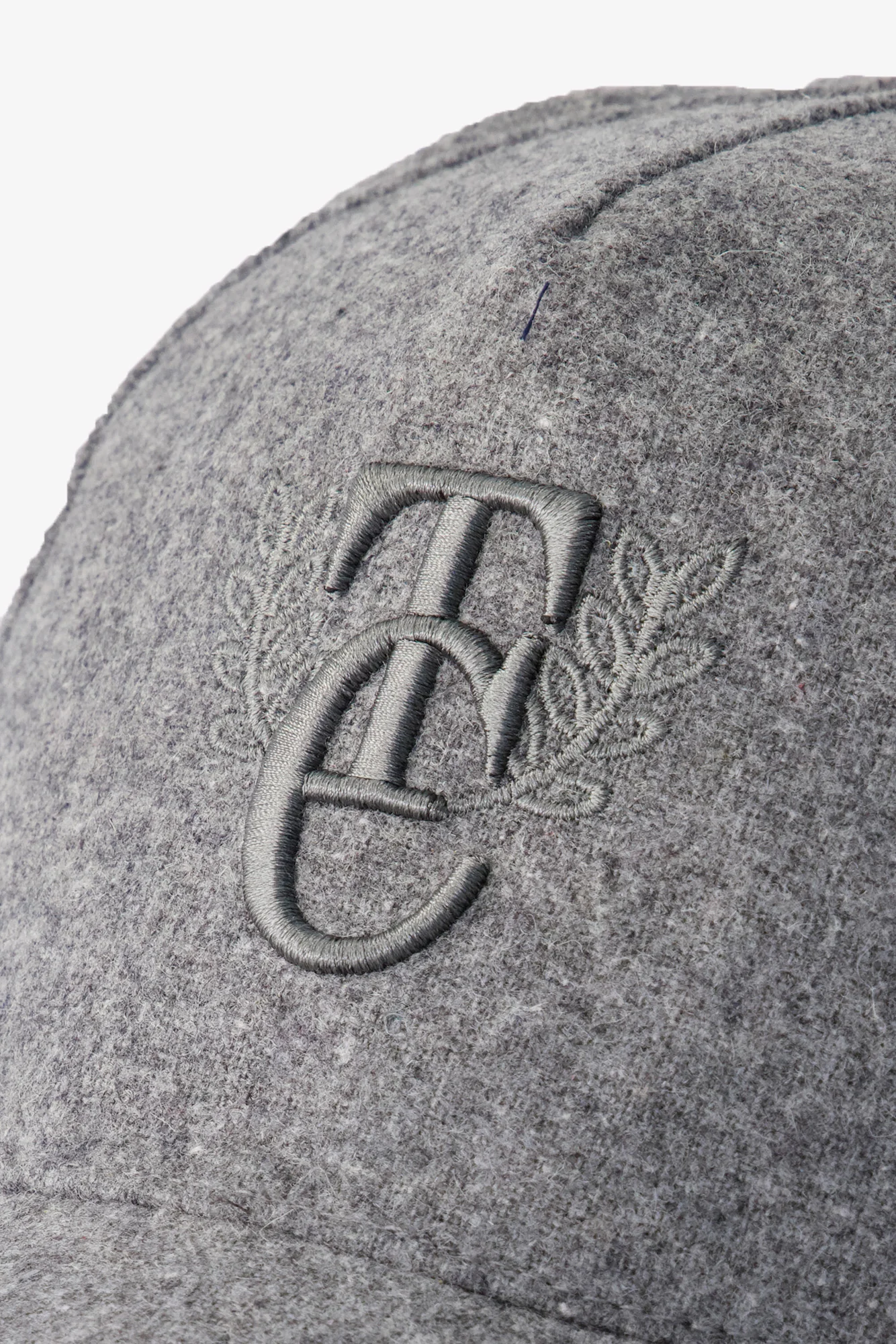 Casquette - Gris chiné laine broderie - Image 4