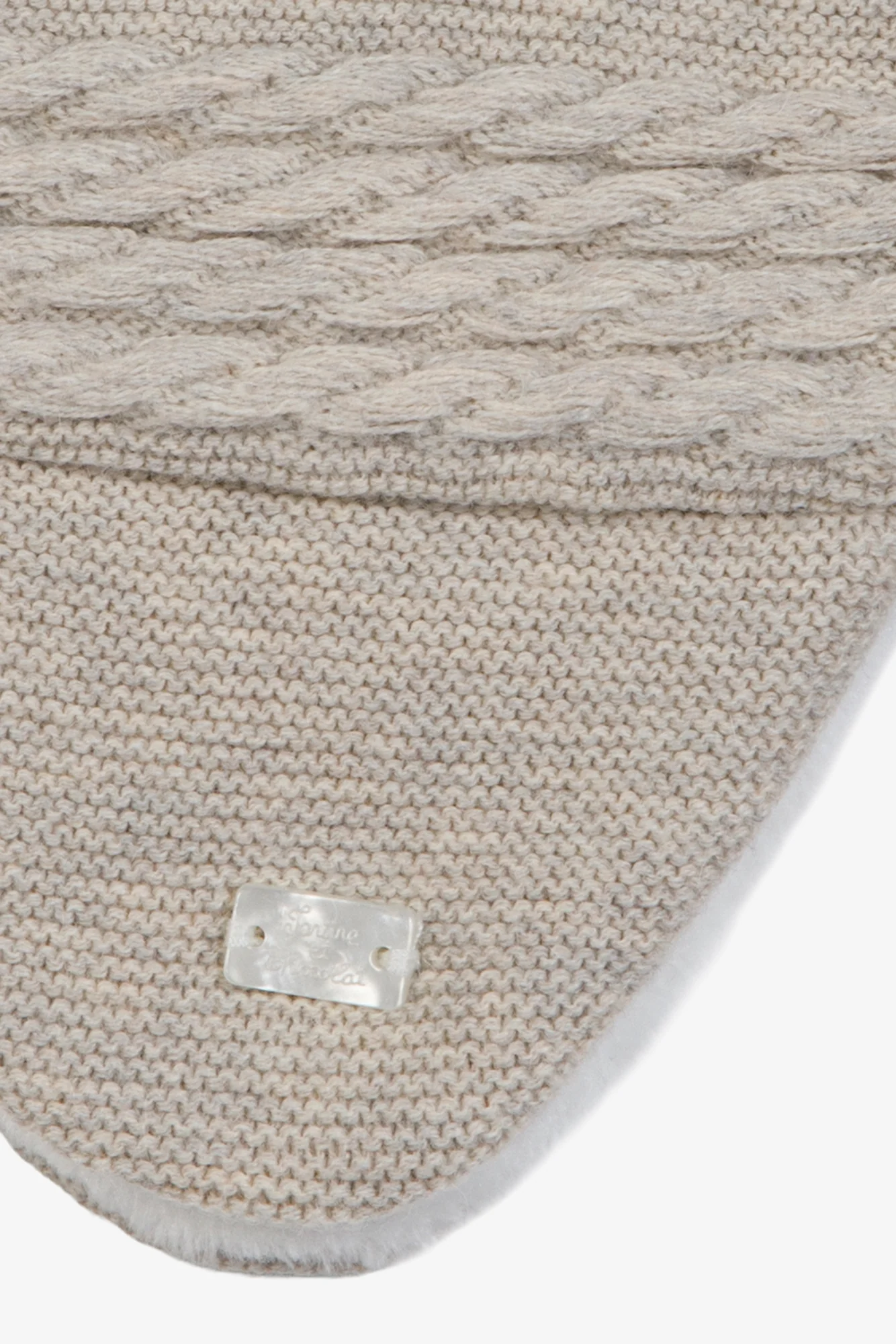 Bonnet - Beige chiné imitation fourrure - Image 2