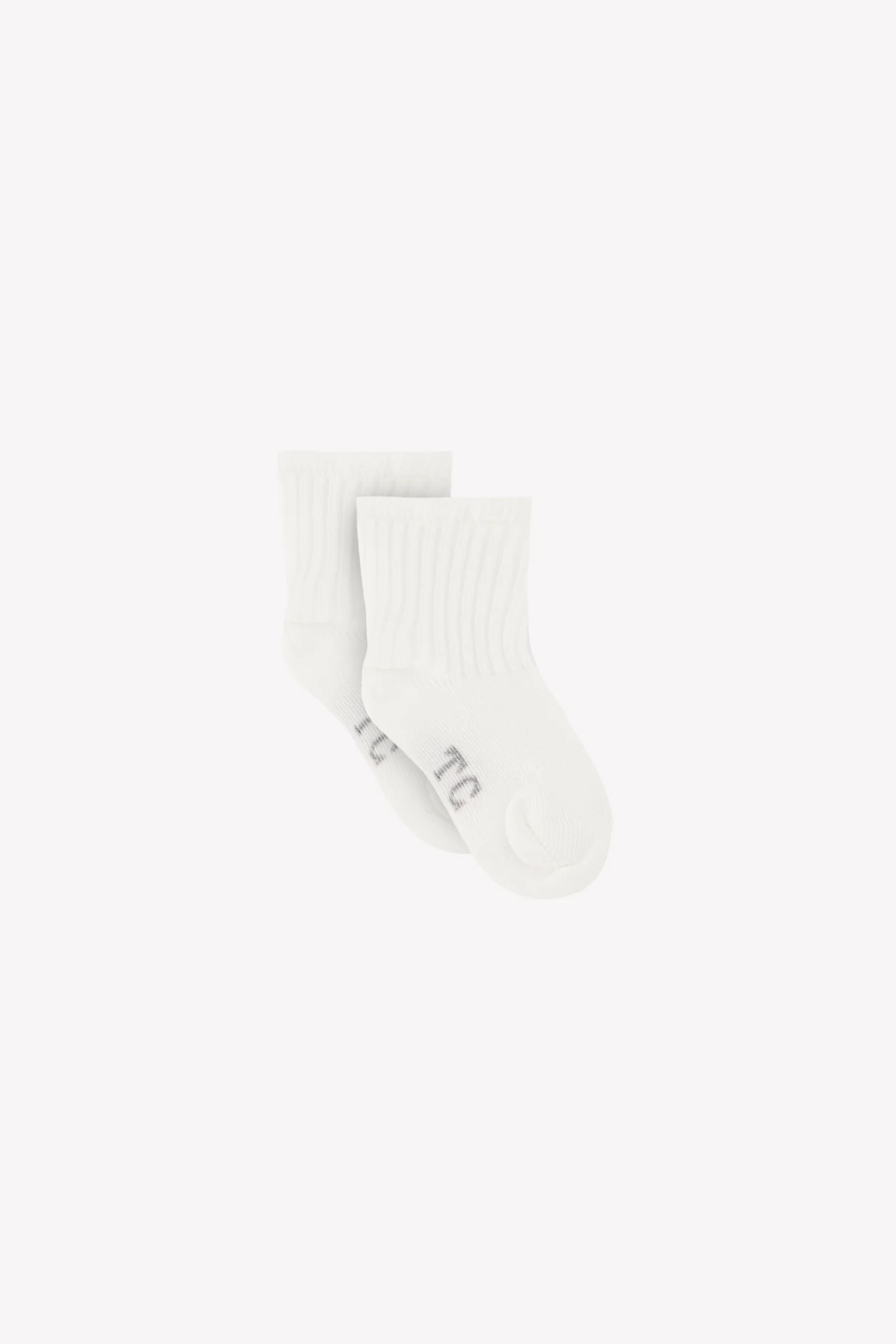 Chaussettes - Ecru coton côtelées