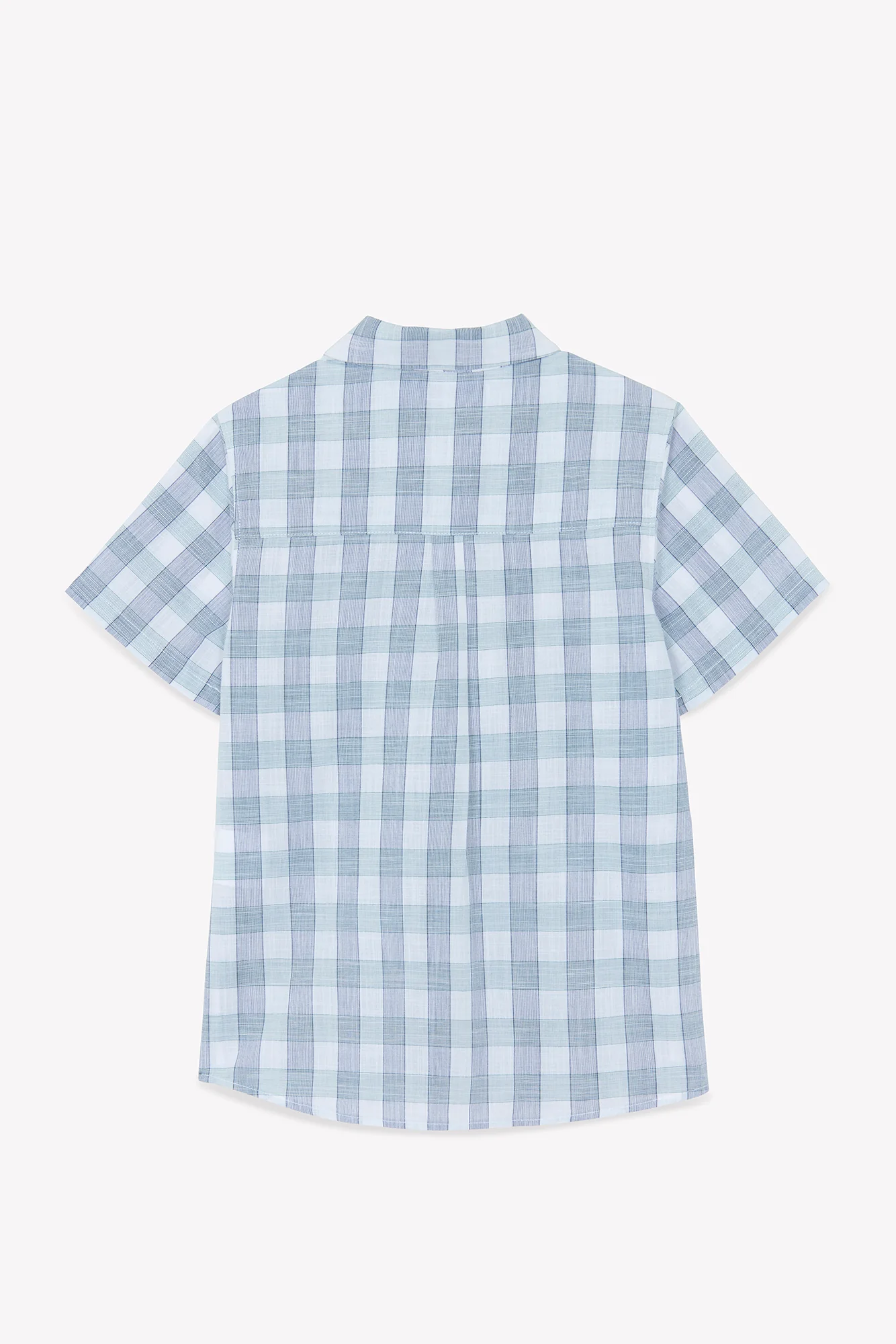 Chemise - Aqua gros carreaux manches courtes - Image 4