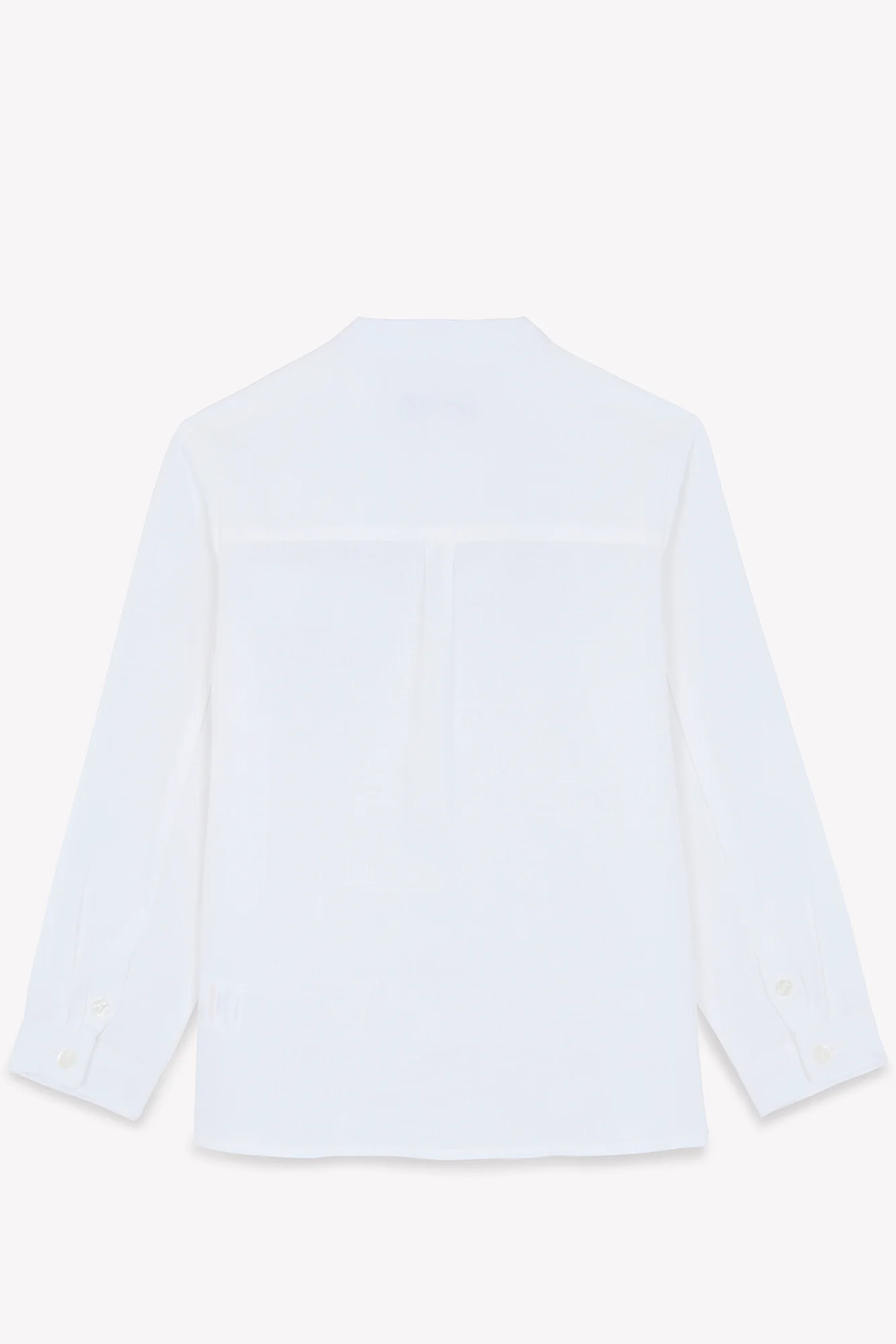 Chemise - Blanc lin col mao - Image 4