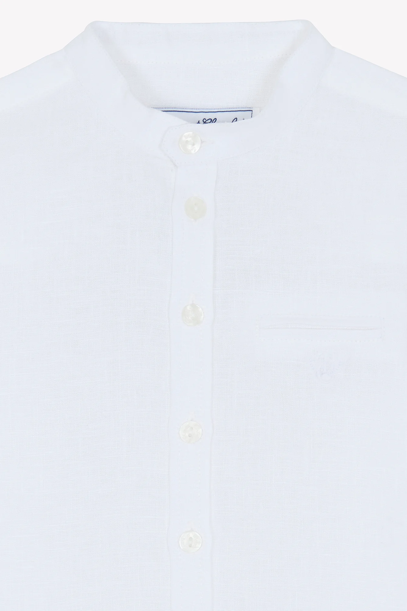 Chemise - Blanc lin col mao - Image 5