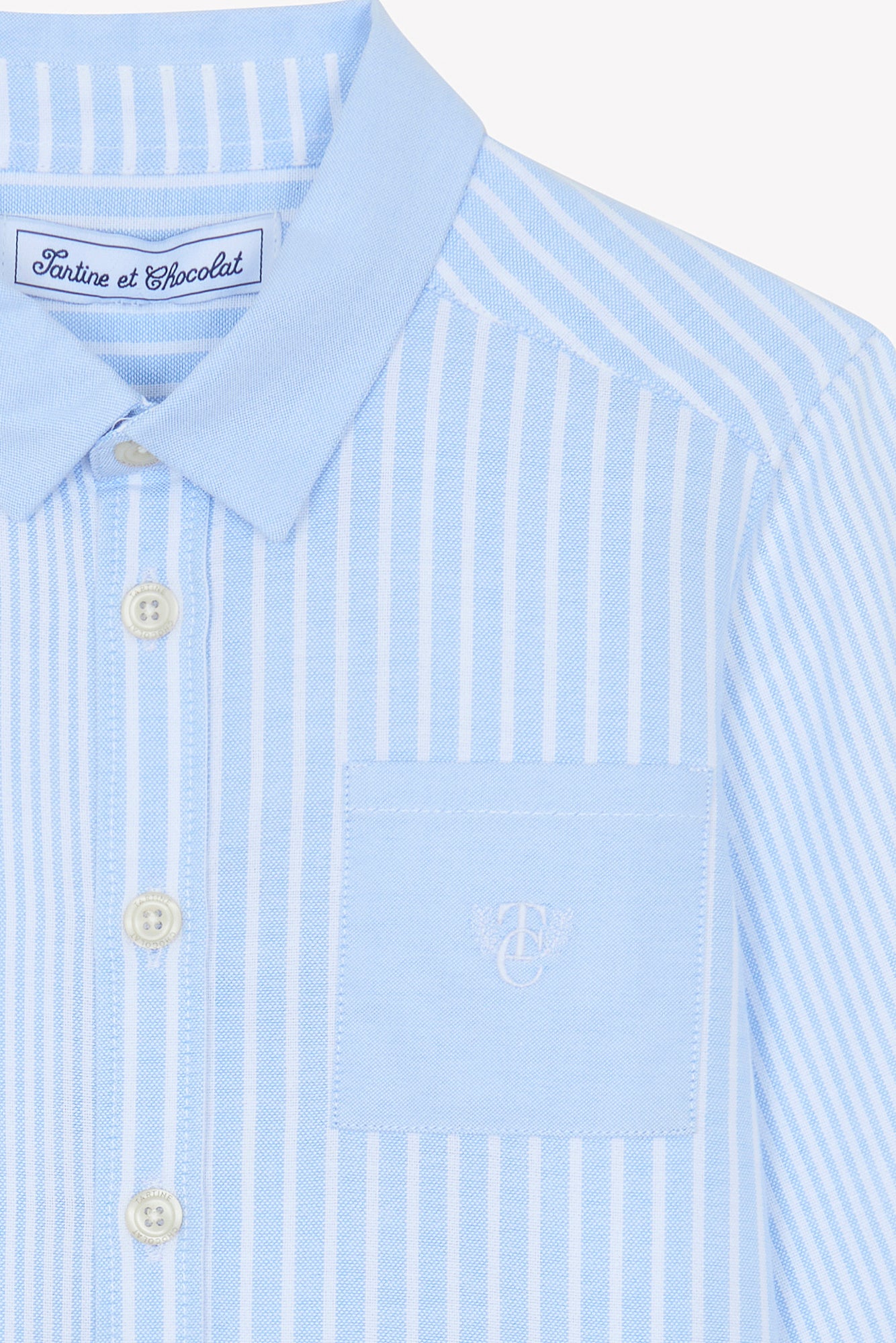 Chemise - Bleu grisé à rayures - Image 6