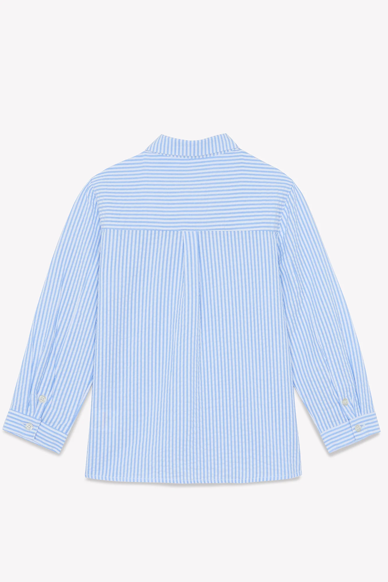 Chemise - Bleu grisé rayures - Image 4