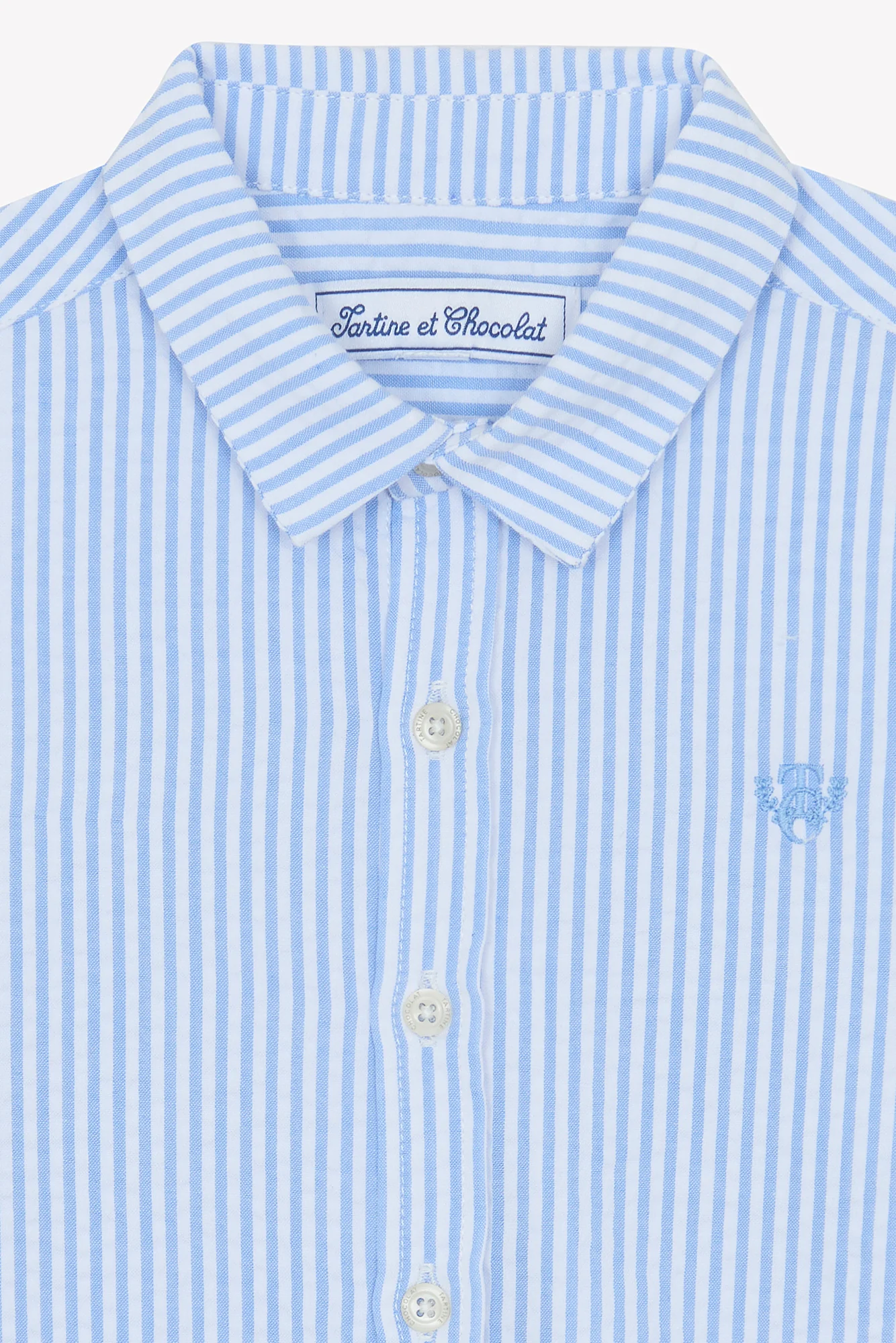Chemise - Bleu grisé rayures - Image 5