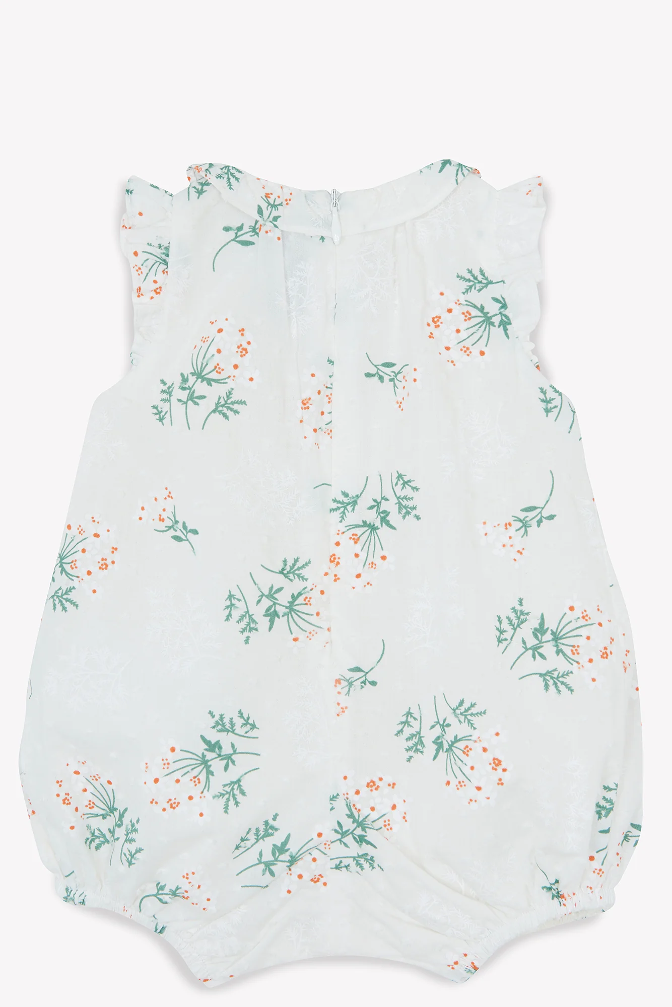 Combinaison courte - Blanc smock imprimé fleuri - Image 4