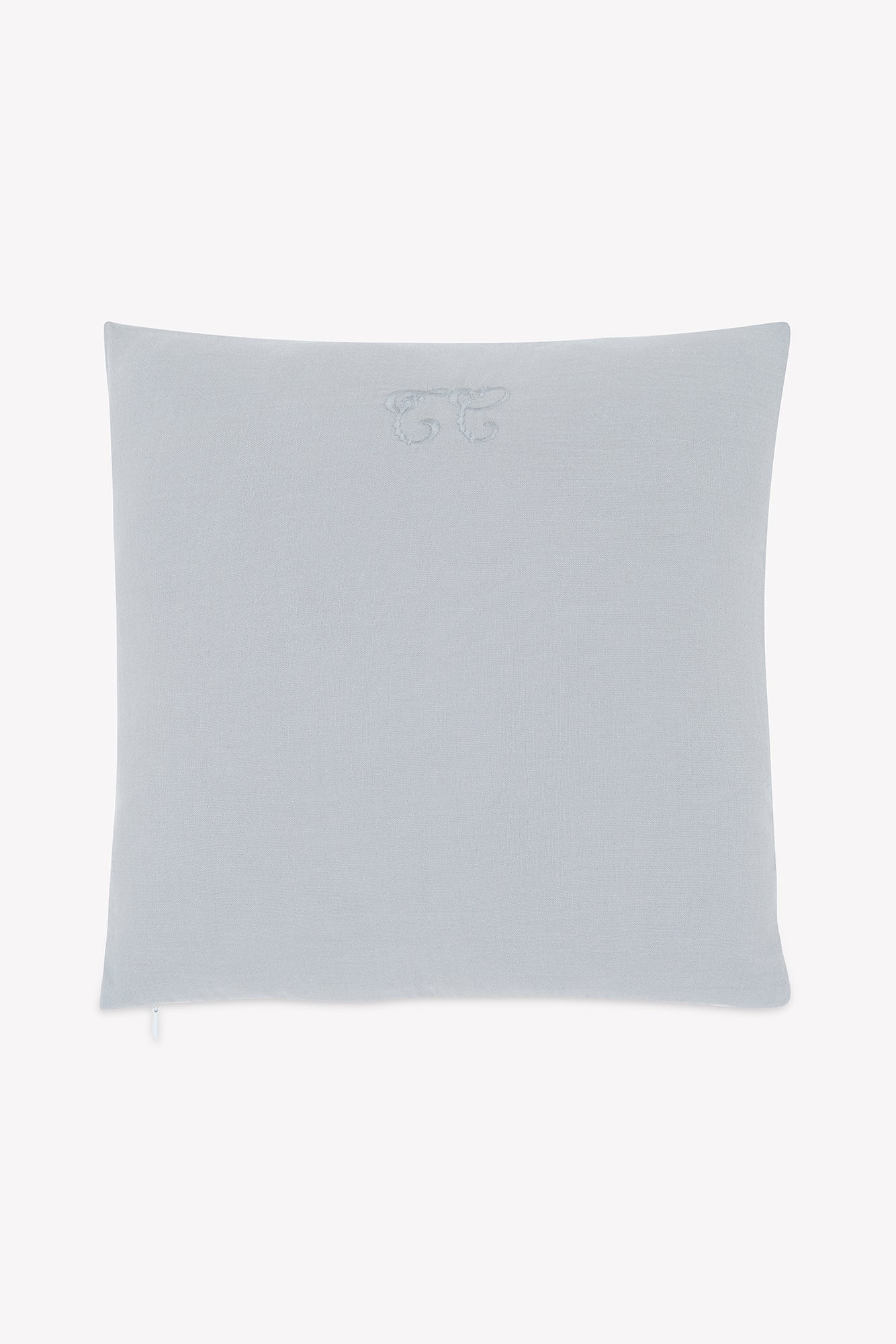 Coussin réversible - Imprimé inspiration toile de jouy gris - Image 5