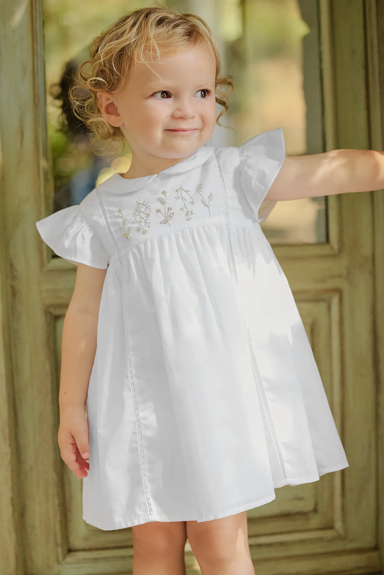 Ensemble court - Blanc col claudine
